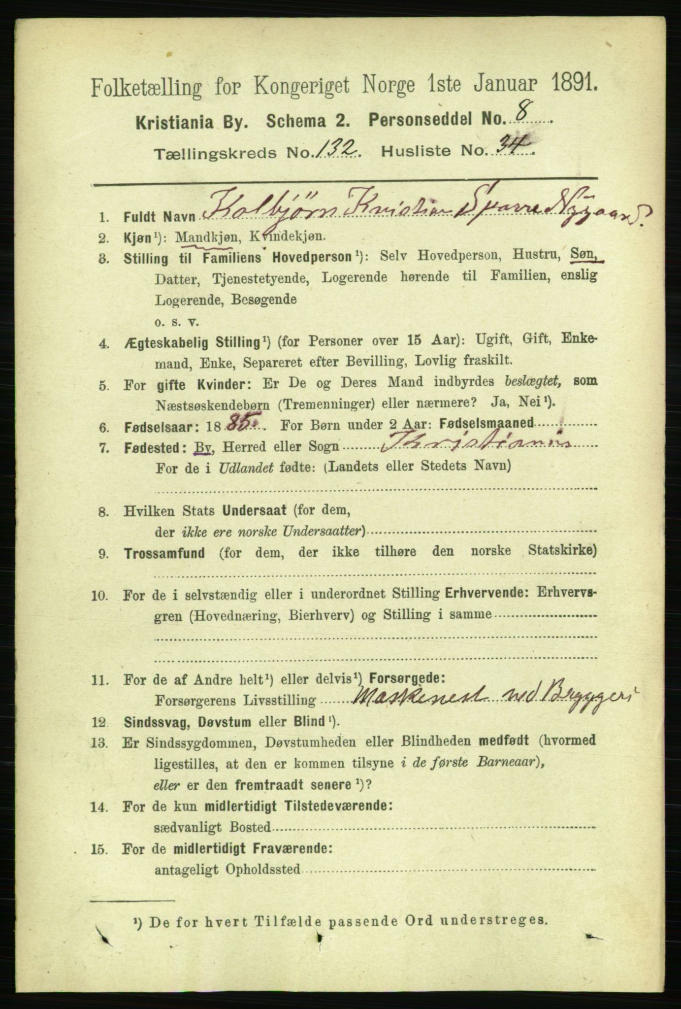 RA, 1891 census for 0301 Kristiania, 1891, p. 71926