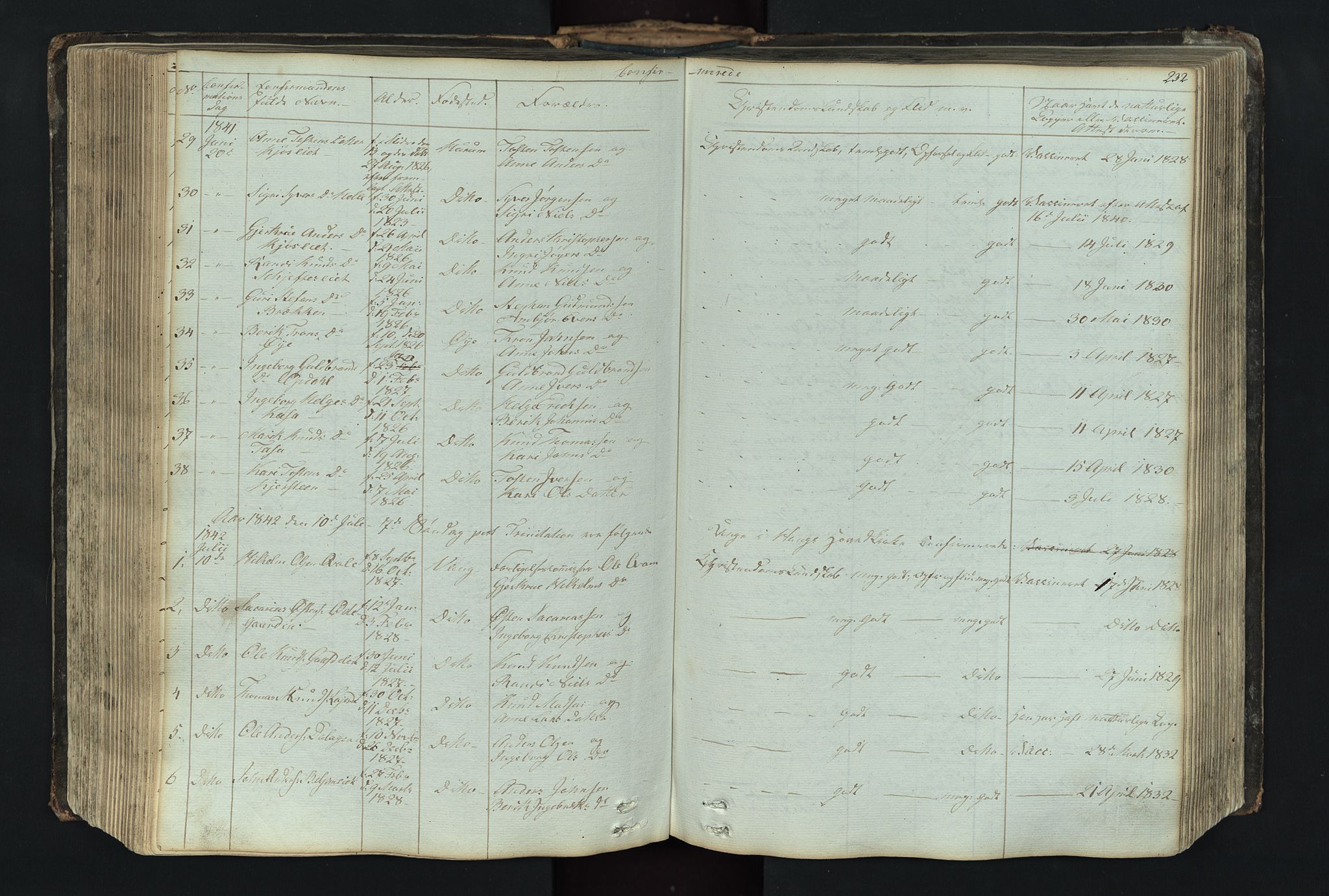 Vang prestekontor, Valdres, SAH/PREST-140/H/Hb/L0004: Parish register (copy) no. 4, 1835-1892, p. 232