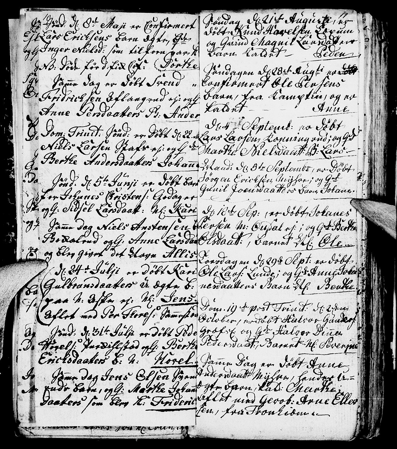 Nes prestekontor, Hedmark, AV/SAH-PREST-020/L/La/L0002: Parish register (copy) no. 2, 1785-1813, p. 10-11