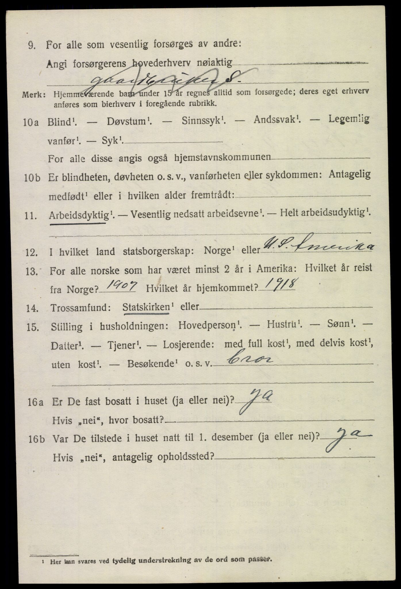SAH, 1920 census for Nord-Aurdal, 1920, p. 6663