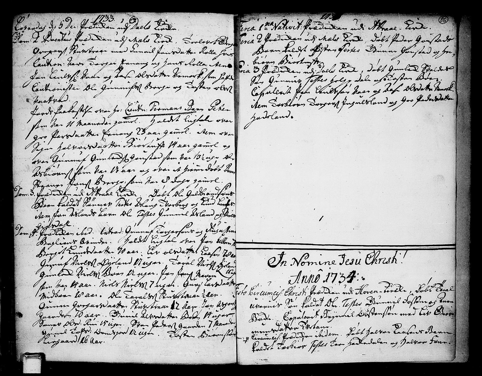 Tinn kirkebøker, SAKO/A-308/F/Fa/L0001: Parish register (official) no. I 1, 1717-1734, p. 86