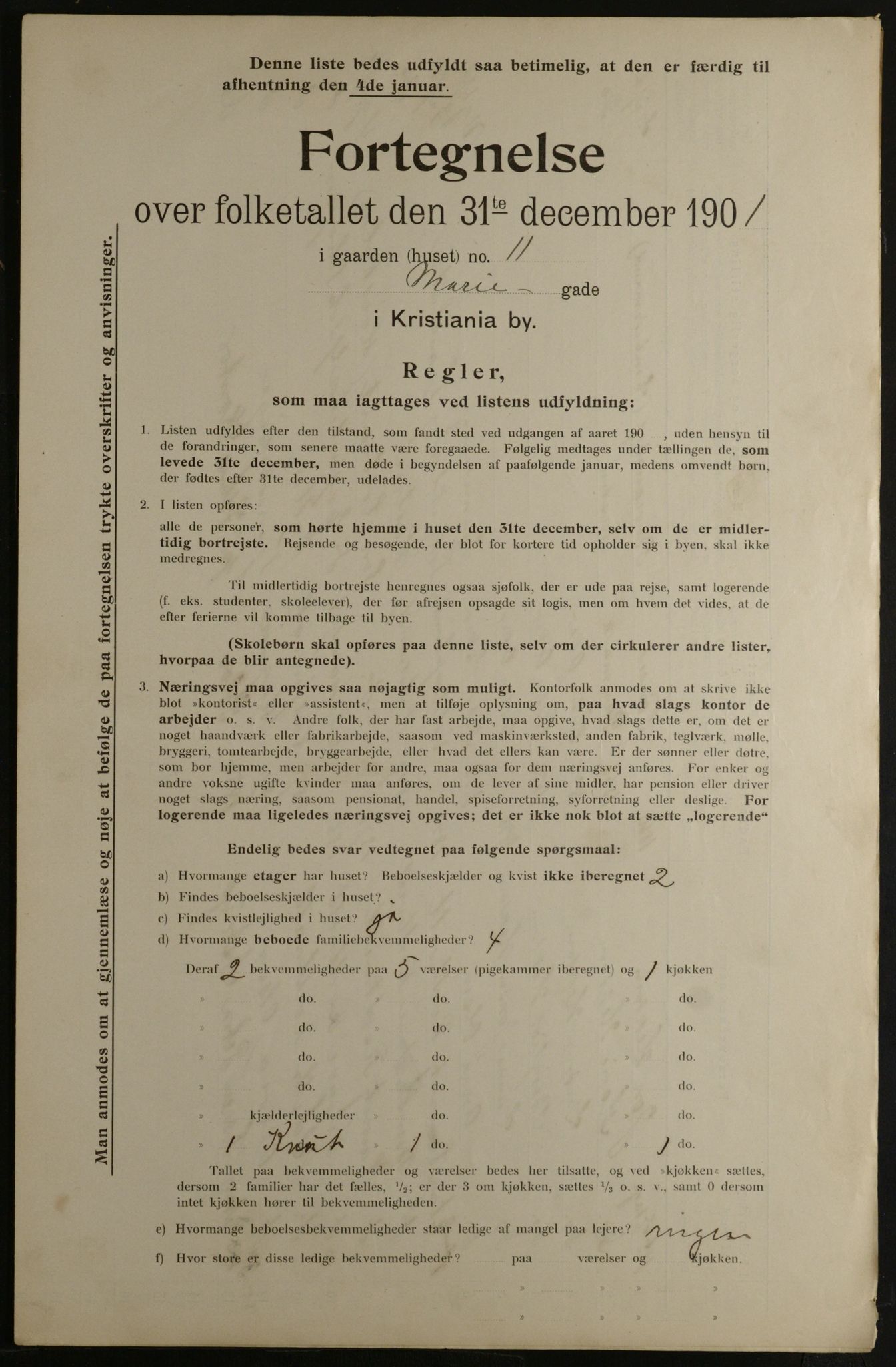 OBA, Municipal Census 1901 for Kristiania, 1901, p. 9741