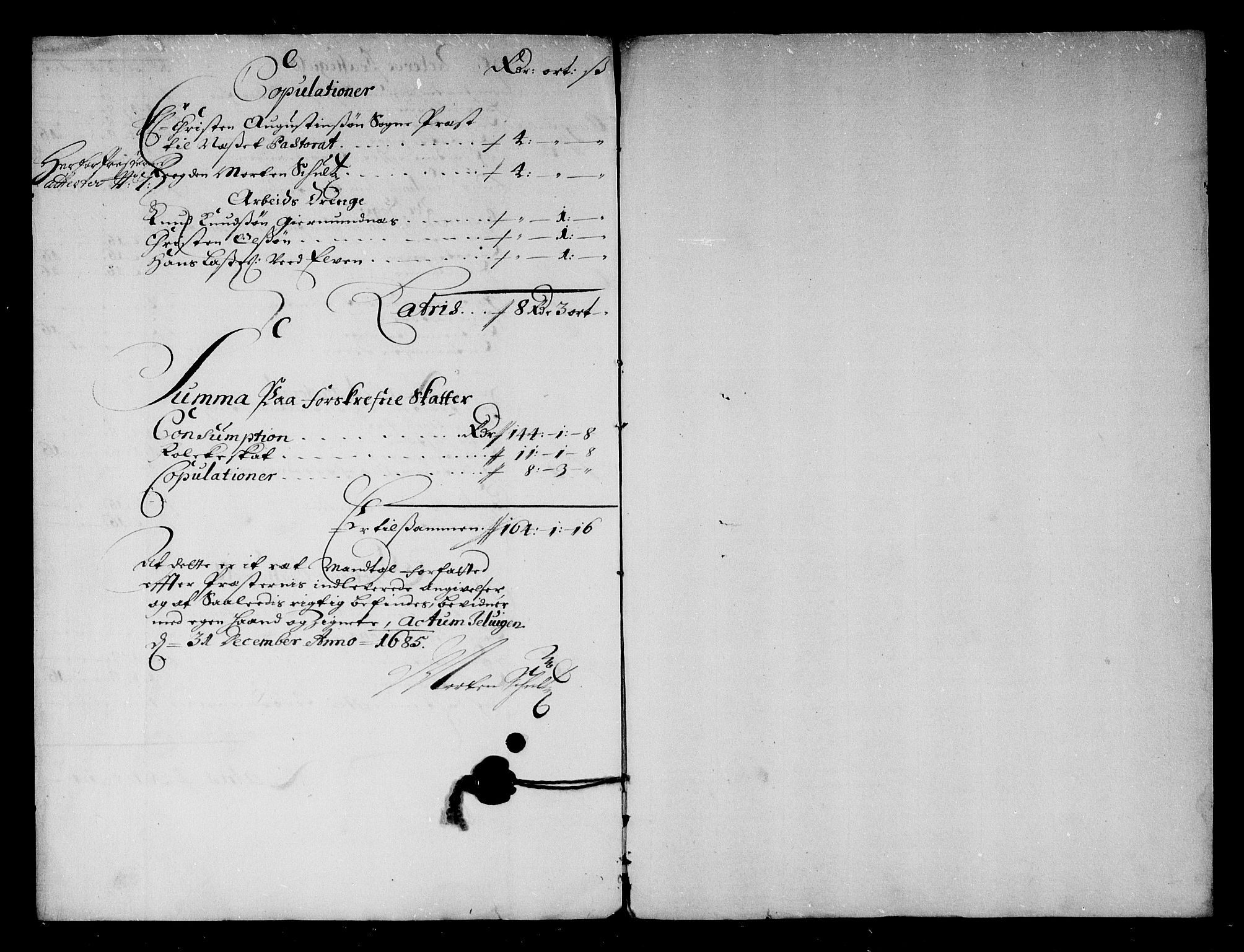 Rentekammeret inntil 1814, Reviderte regnskaper, Stiftamtstueregnskaper, Trondheim stiftamt og Nordland amt, AV/RA-EA-6044/R/Rg/L0081: Trondheim stiftamt og Nordland amt, 1685