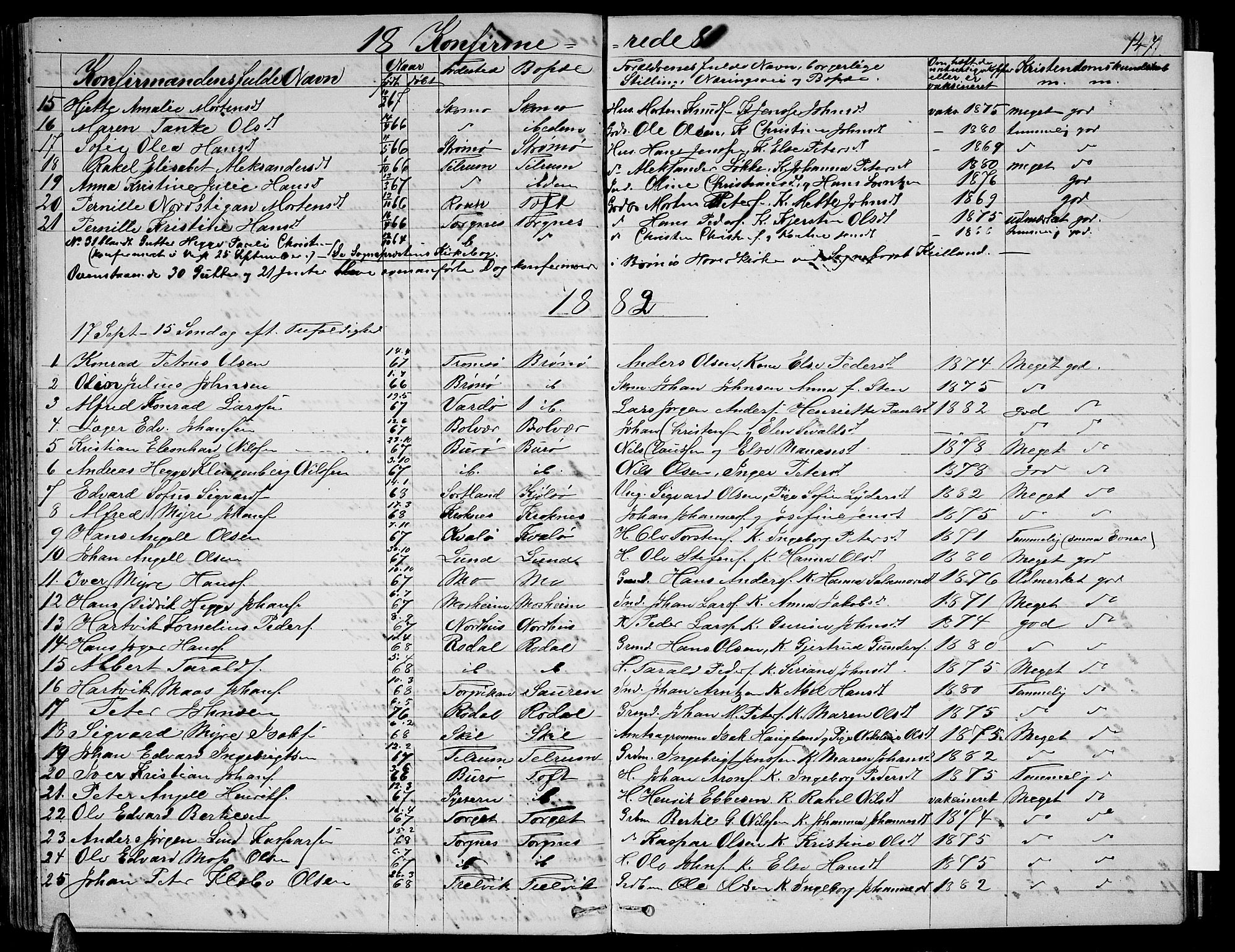 Ministerialprotokoller, klokkerbøker og fødselsregistre - Nordland, SAT/A-1459/813/L0212: Parish register (copy) no. 813C04, 1864-1886, p. 147