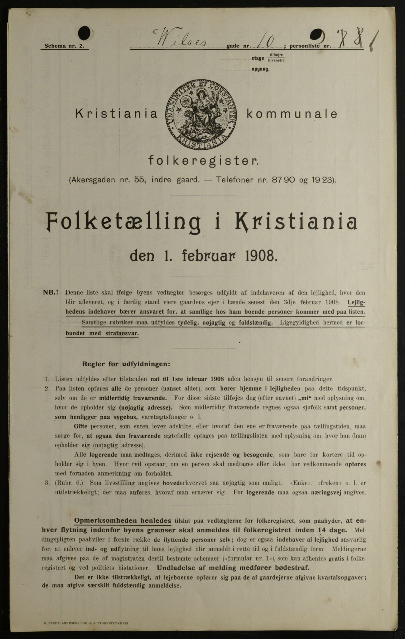 OBA, Municipal Census 1908 for Kristiania, 1908, p. 115367