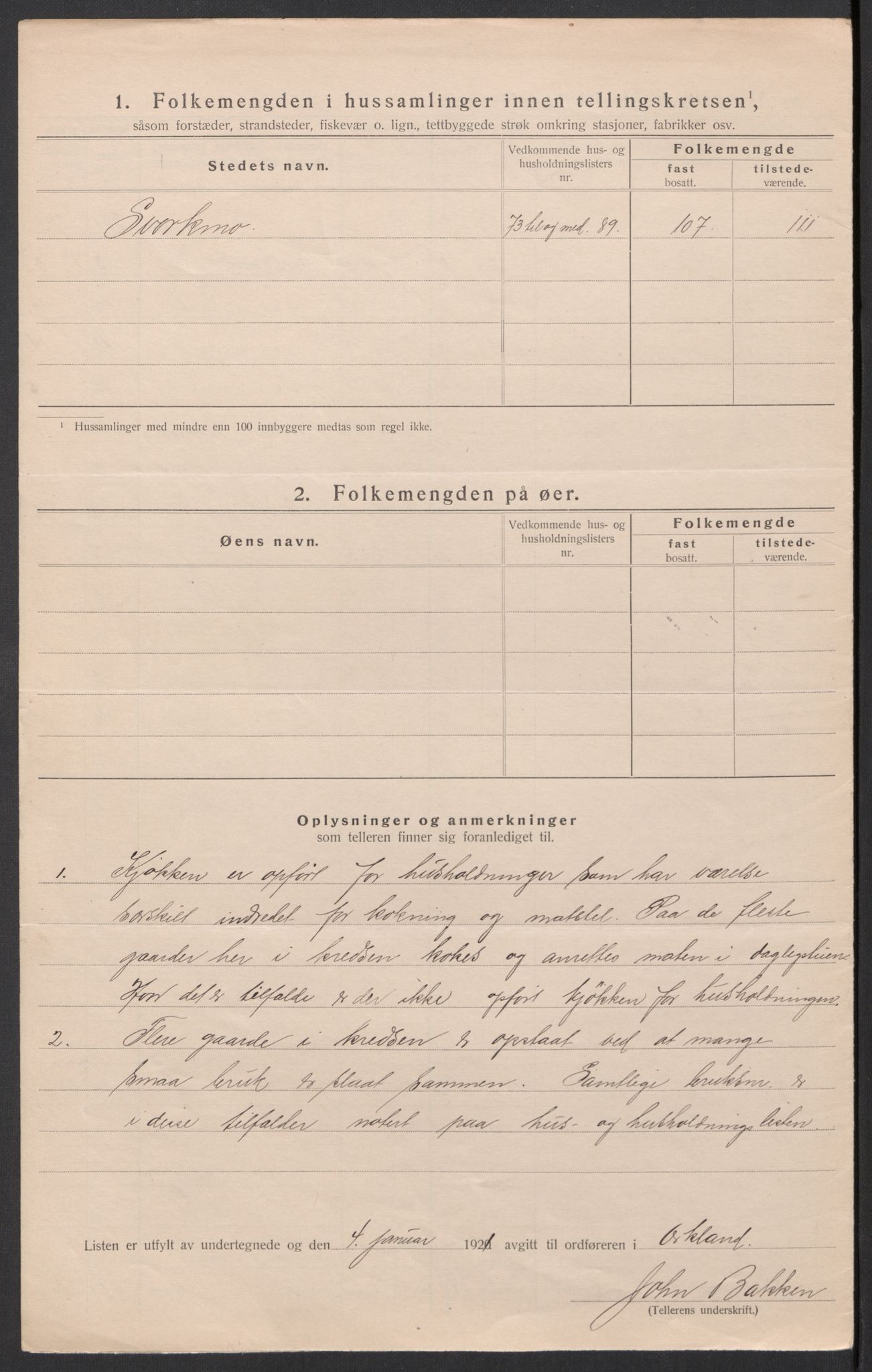 SAT, 1920 census for Orkland, 1920, p. 12