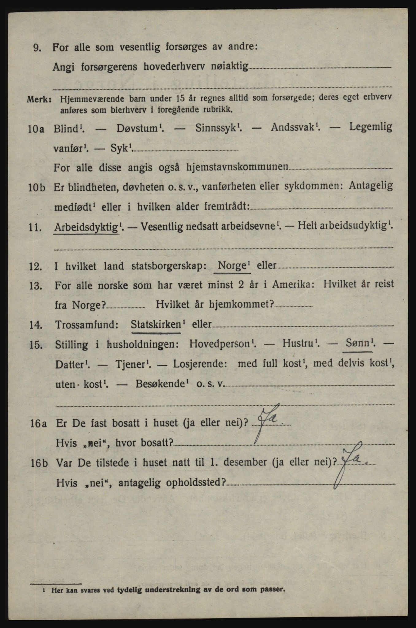 SAO, 1920 census for Skjeberg, 1920, p. 9092