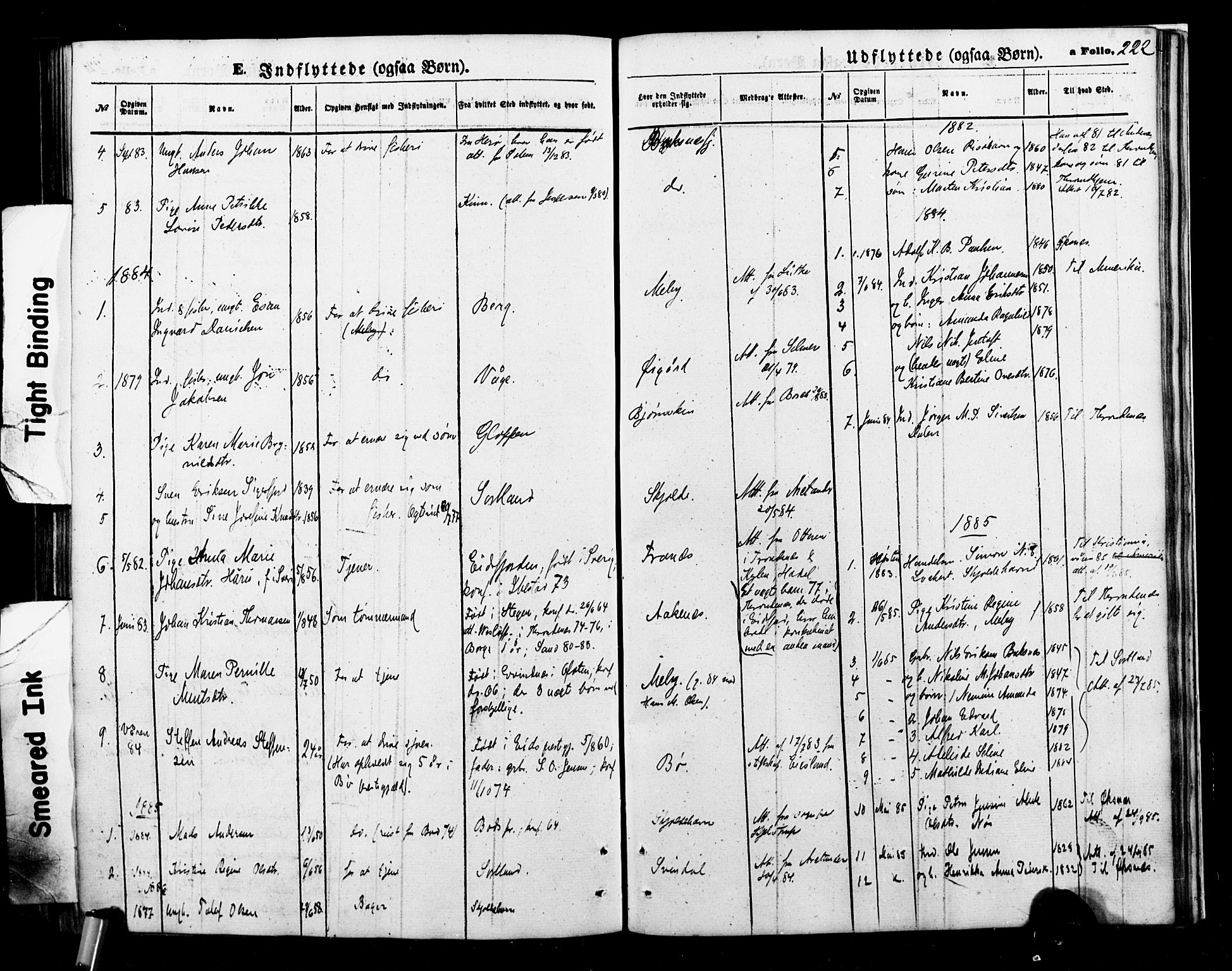 Ministerialprotokoller, klokkerbøker og fødselsregistre - Nordland, SAT/A-1459/898/L1421: Parish register (official) no. 898A01, 1866-1886, p. 222