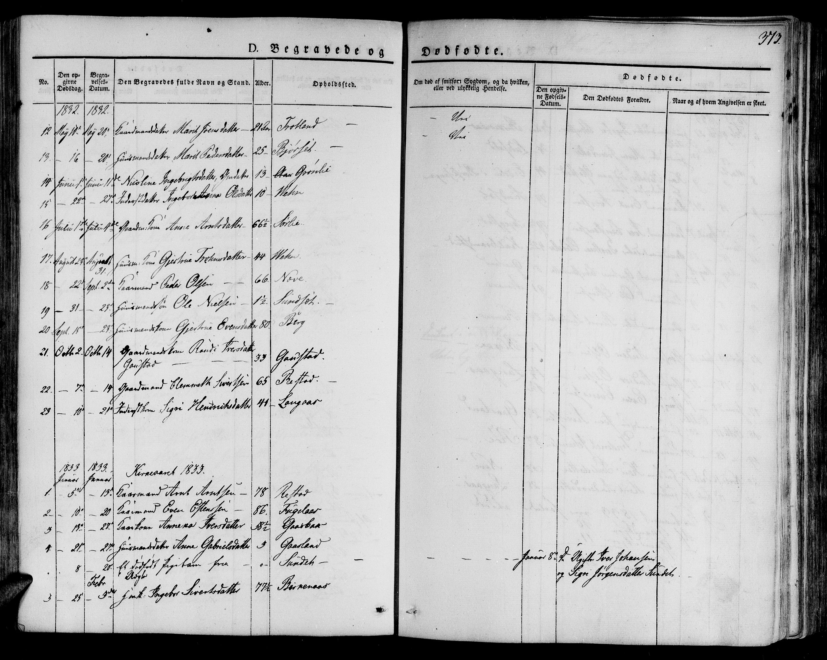 Ministerialprotokoller, klokkerbøker og fødselsregistre - Sør-Trøndelag, SAT/A-1456/691/L1073: Parish register (official) no. 691A05 /4, 1826-1841, p. 373