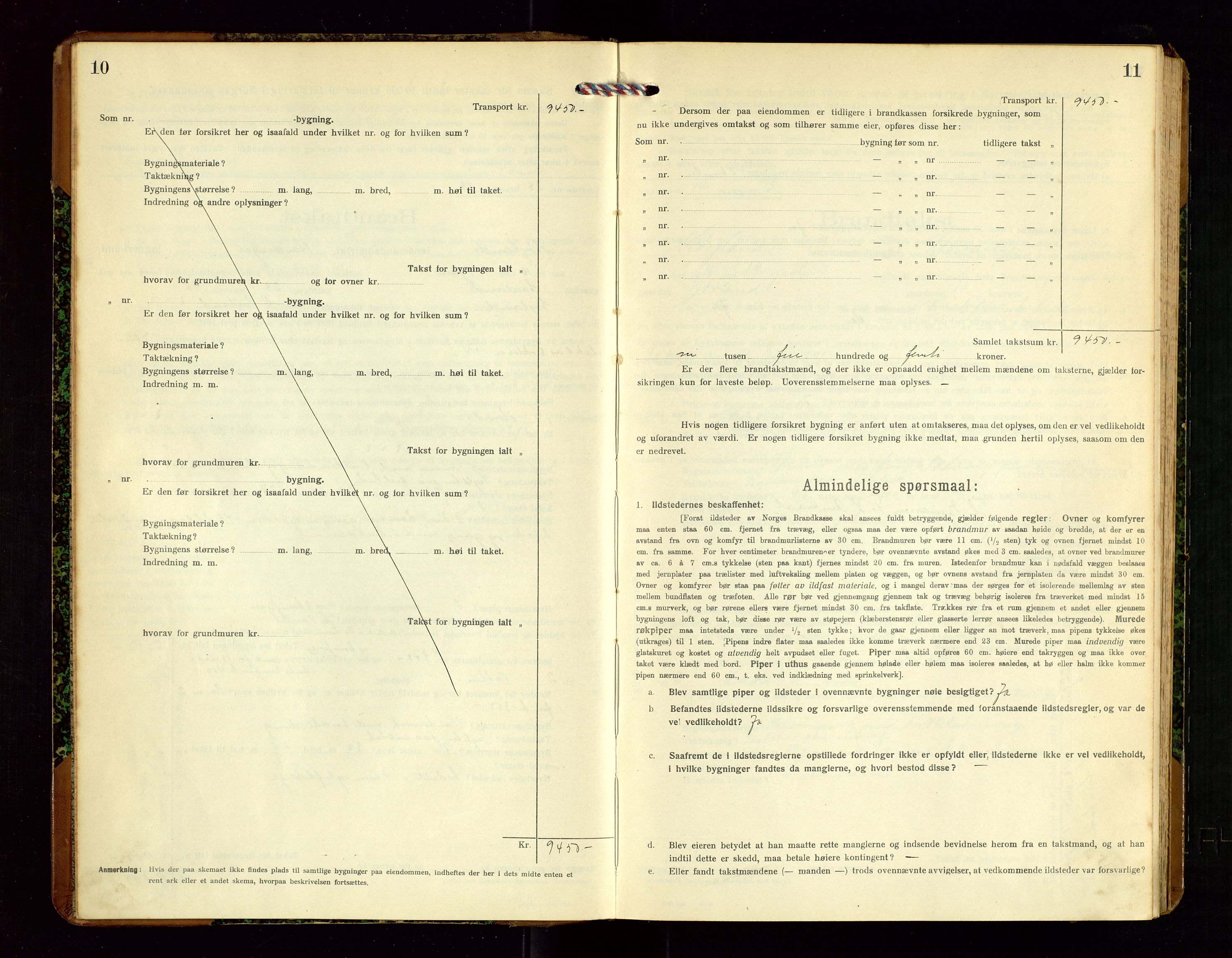 Høyland/Sandnes lensmannskontor, AV/SAST-A-100166/Gob/L0003: "Brandtakstprotokol", 1918-1924, p. 10-11