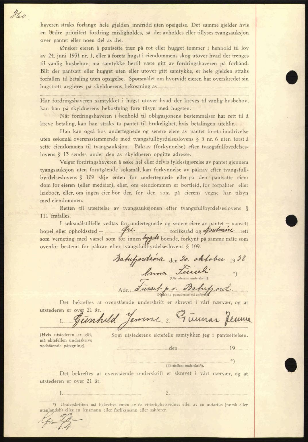 Nordmøre sorenskriveri, AV/SAT-A-4132/1/2/2Ca: Mortgage book no. B84, 1938-1939, Diary no: : 2899/1938