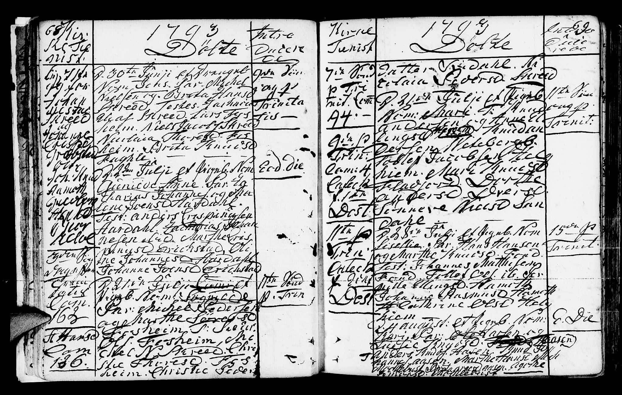 Jølster sokneprestembete, AV/SAB-A-80701/H/Haa/Haaa/L0006: Parish register (official) no. A 6, 1790-1821, p. 68-69