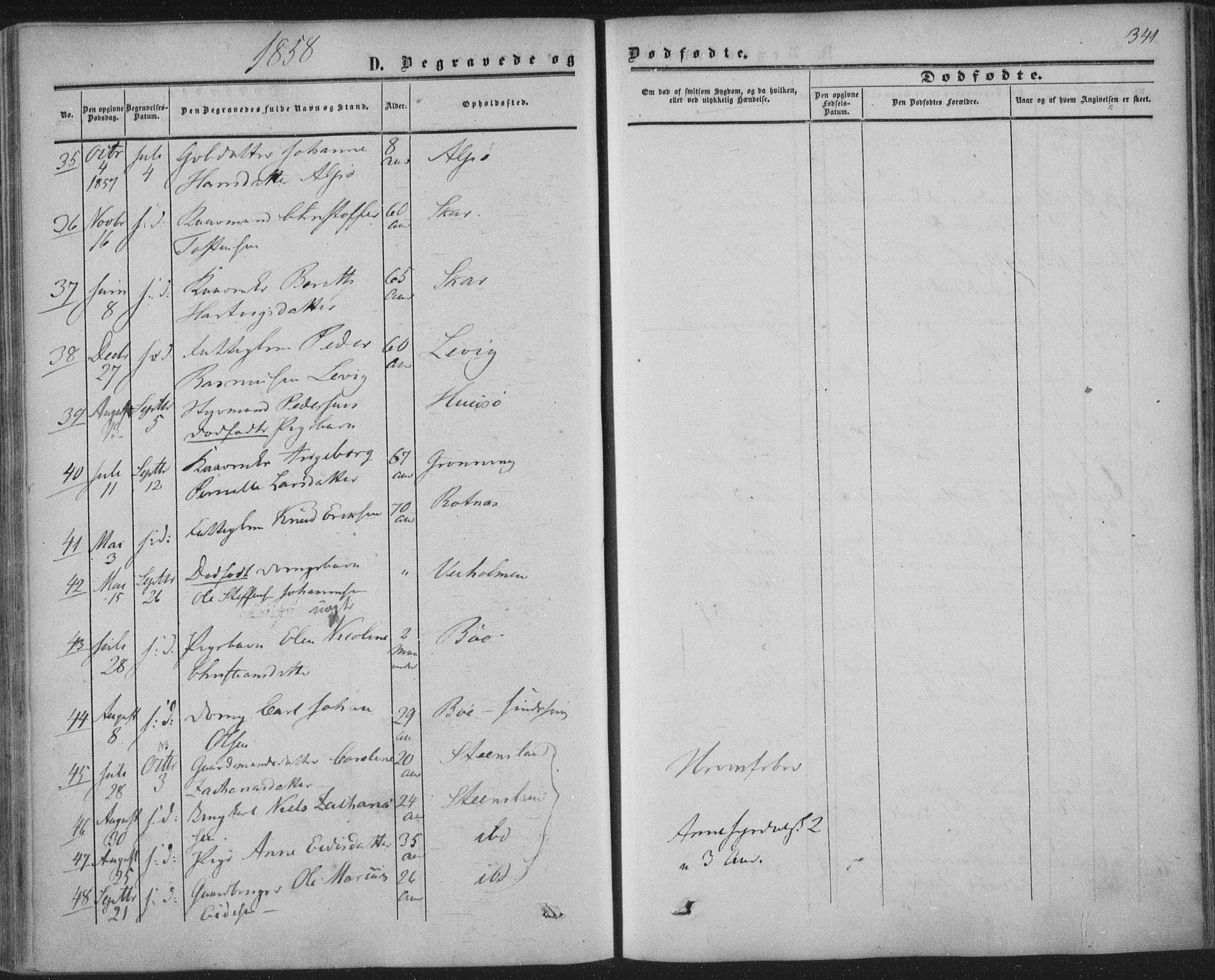 Ministerialprotokoller, klokkerbøker og fødselsregistre - Nordland, AV/SAT-A-1459/855/L0800: Parish register (official) no. 855A08, 1852-1864, p. 341