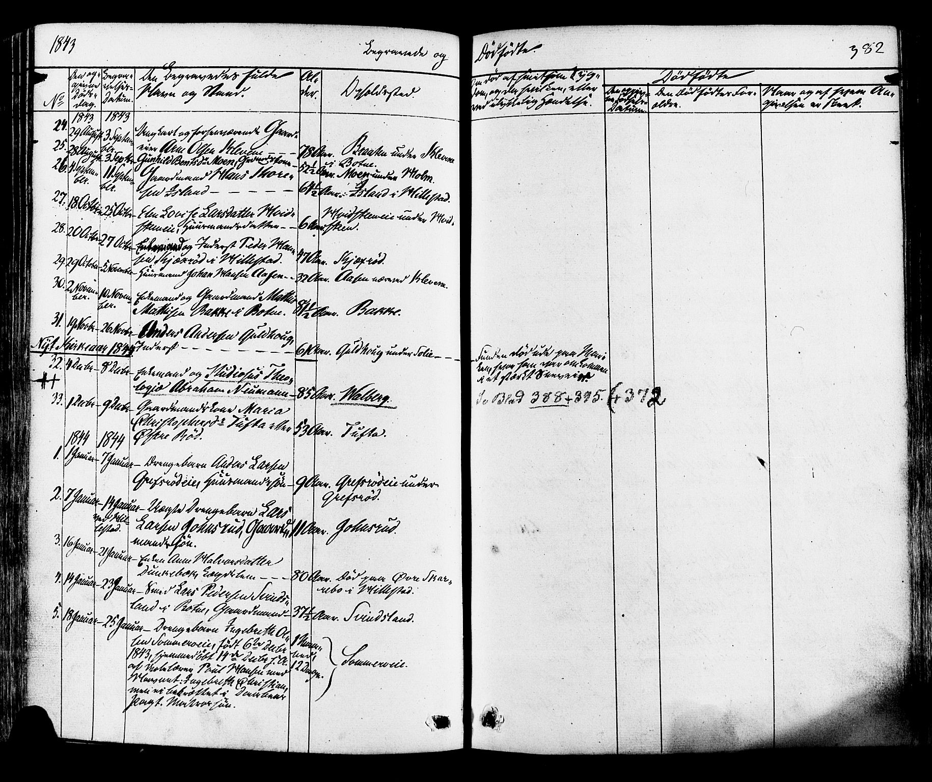 Botne kirkebøker, AV/SAKO-A-340/F/Fa/L0006: Parish register (official) no. I 6, 1836-1877, p. 382