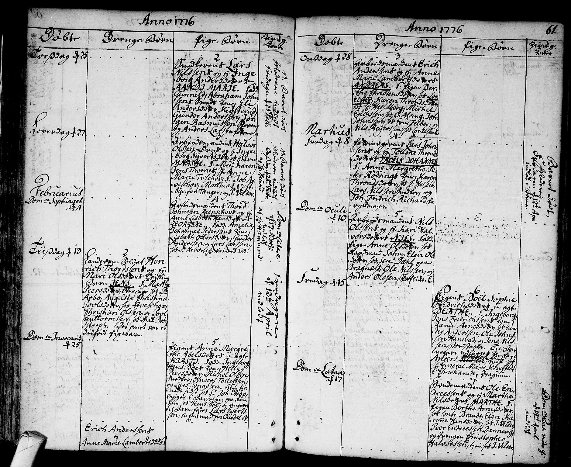 Strømsø kirkebøker, AV/SAKO-A-246/F/Fa/L0009: Parish register (official) no. I 9, 1752-1791, p. 61