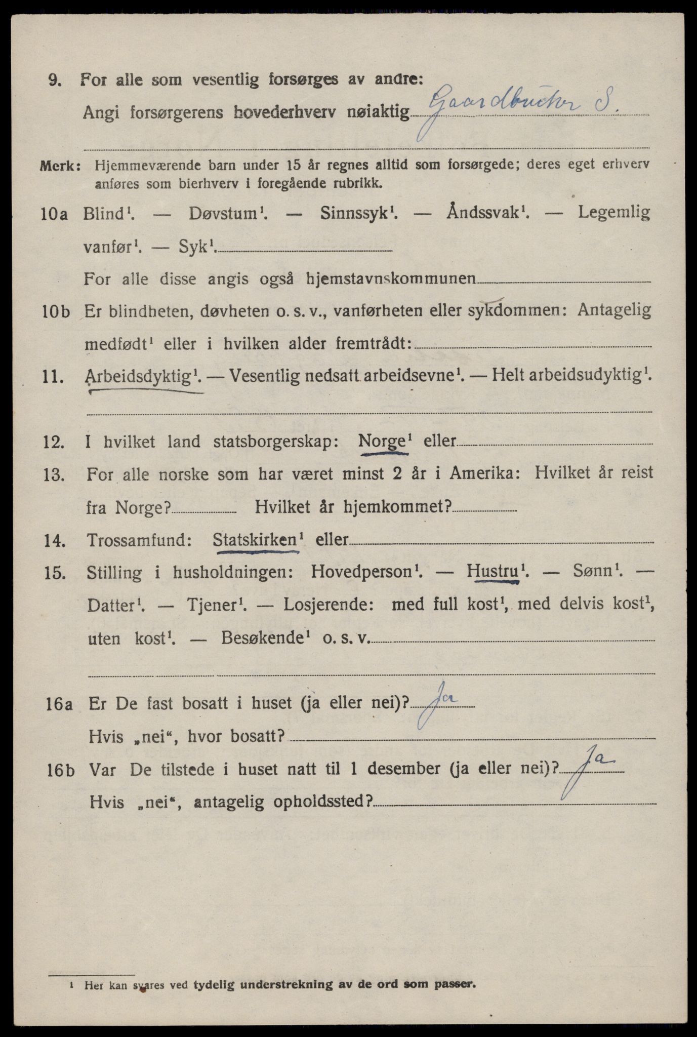 SAST, 1920 census for Vikedal, 1920, p. 2926