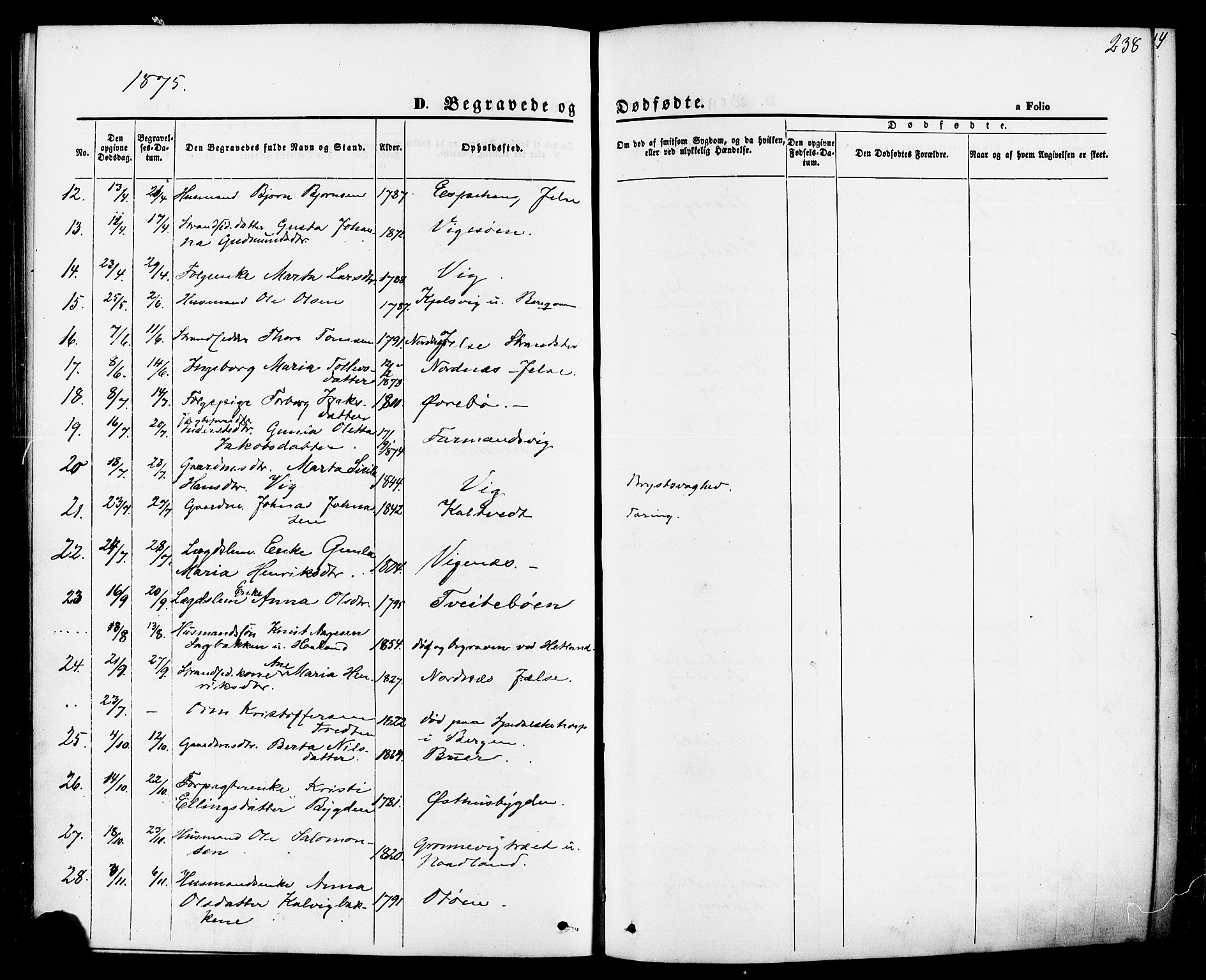 Jelsa sokneprestkontor, AV/SAST-A-101842/01/IV: Parish register (official) no. A 8, 1867-1883, p. 238