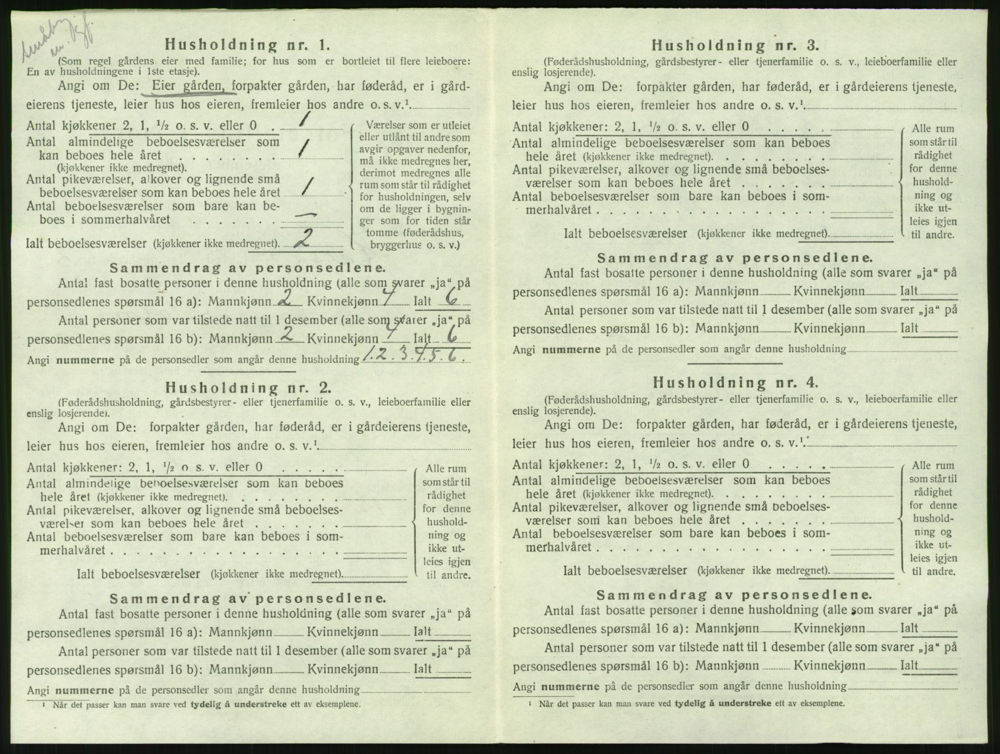 SAT, 1920 census for Halsa, 1920, p. 139