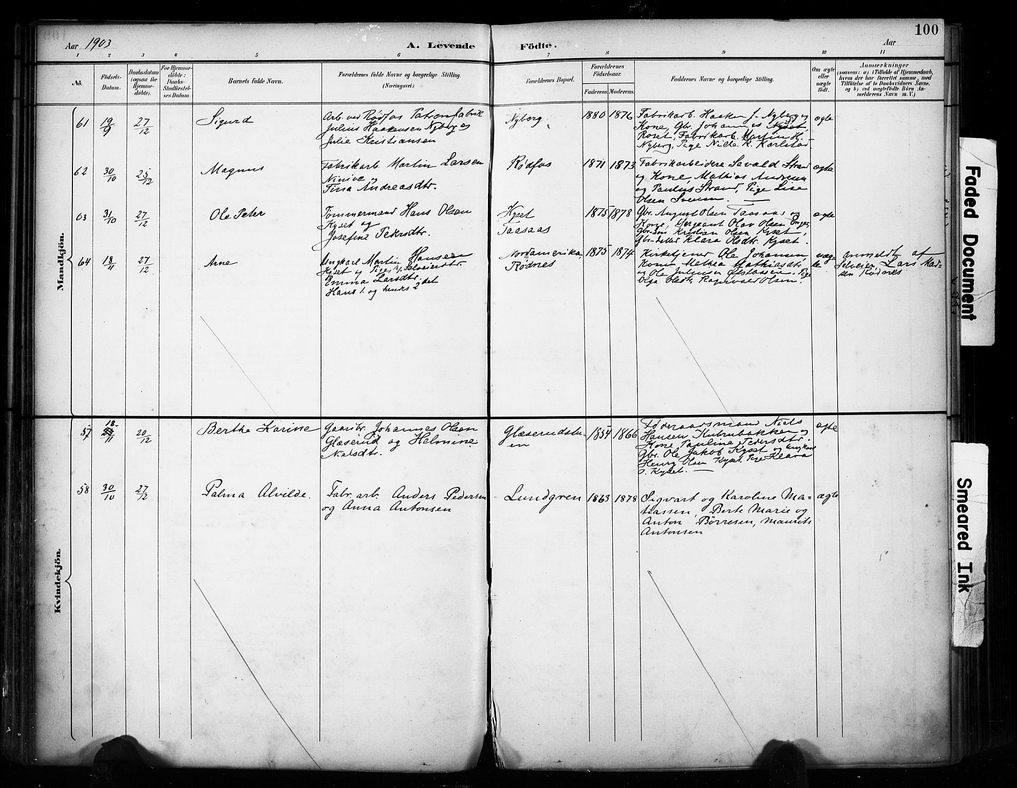 Vestre Toten prestekontor, SAH/PREST-108/H/Ha/Haa/L0011: Parish register (official) no. 11, 1895-1906, p. 100