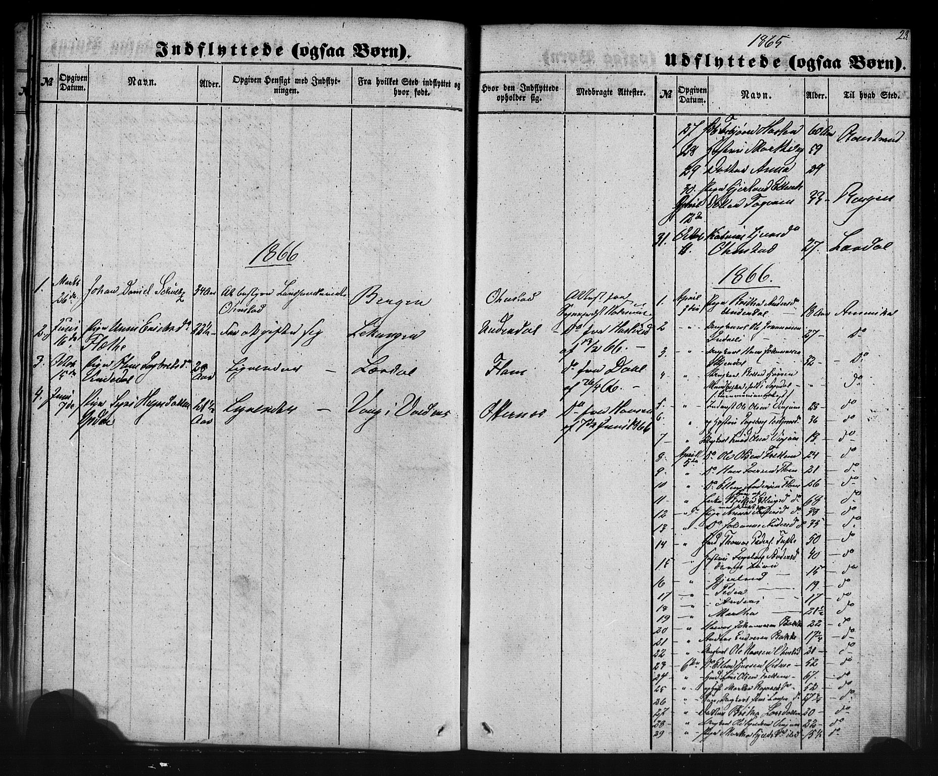 Aurland sokneprestembete, SAB/A-99937/H/Ha/Haa/L0012: Parish register (official) no. A 12, 1858-1879, p. 23