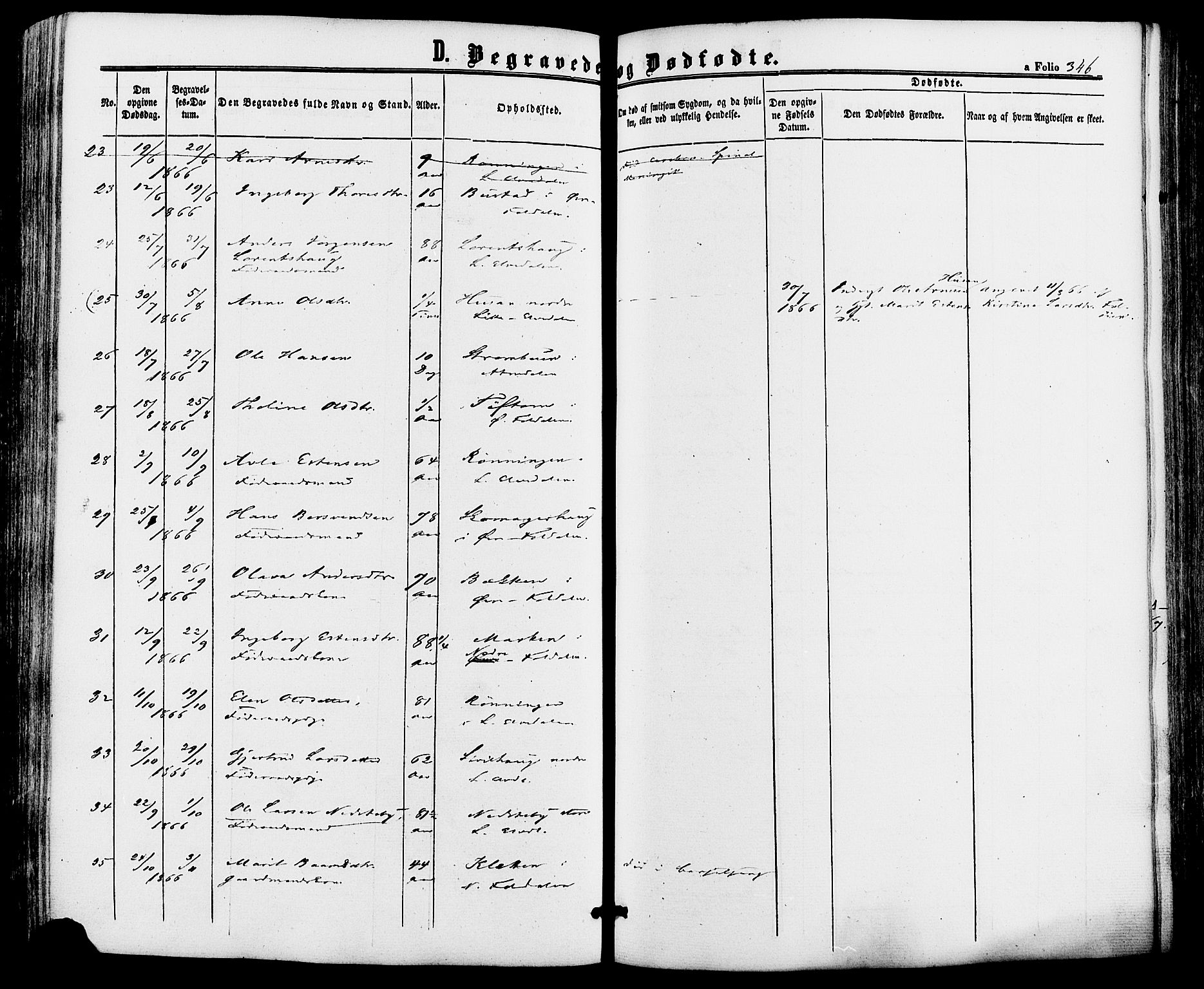 Alvdal prestekontor, AV/SAH-PREST-060/H/Ha/Haa/L0001: Parish register (official) no. 1, 1863-1882, p. 346