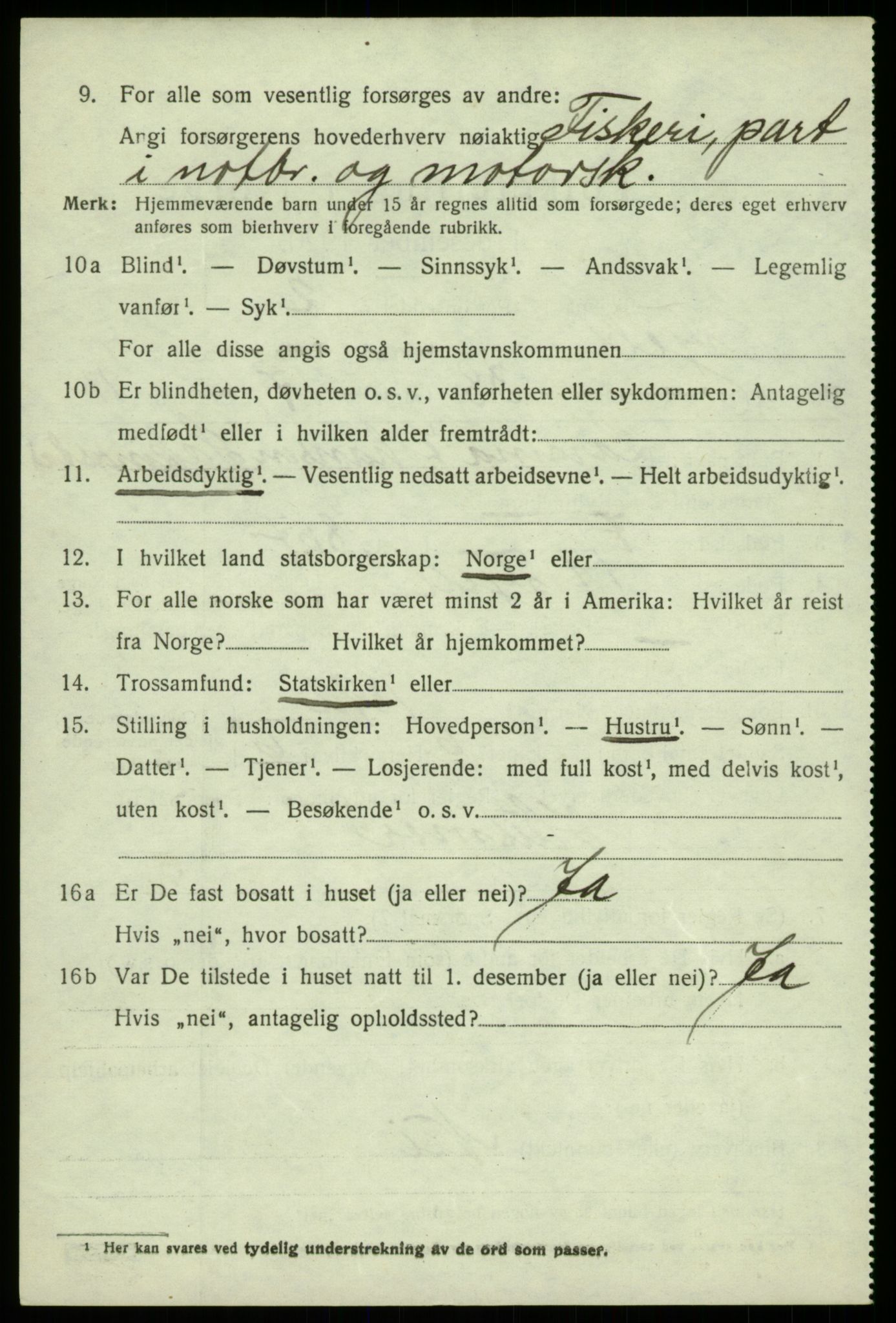 SAB, 1920 census for Fjell, 1920, p. 4211
