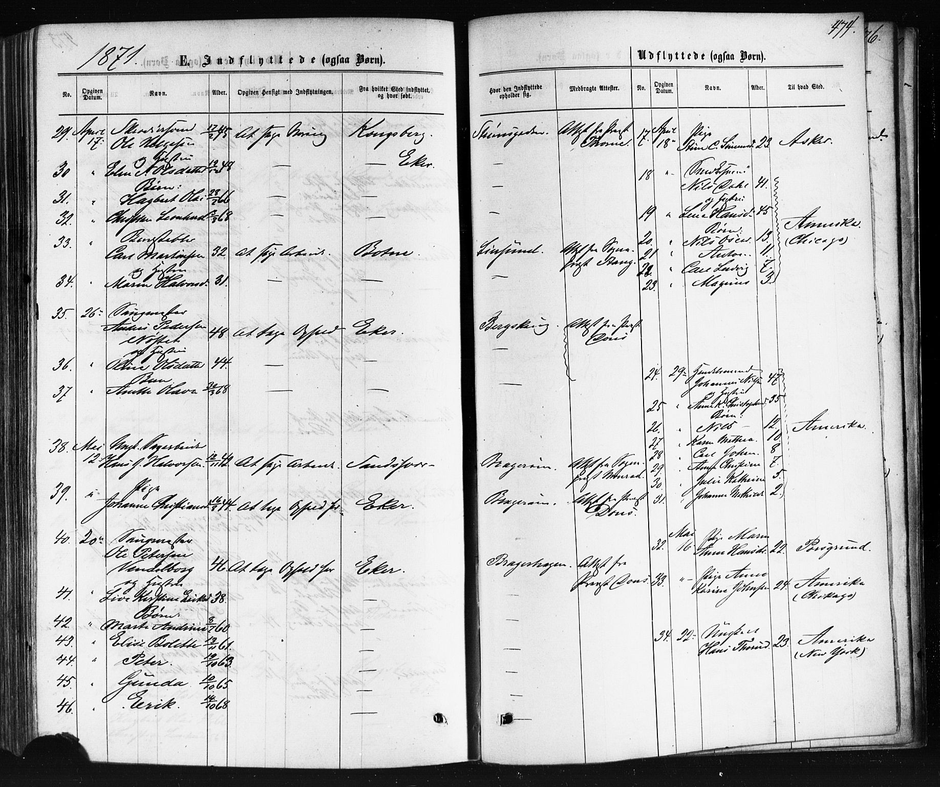 Bragernes kirkebøker, AV/SAKO-A-6/F/Fb/L0004: Parish register (official) no. II 4, 1869-1875, p. 474