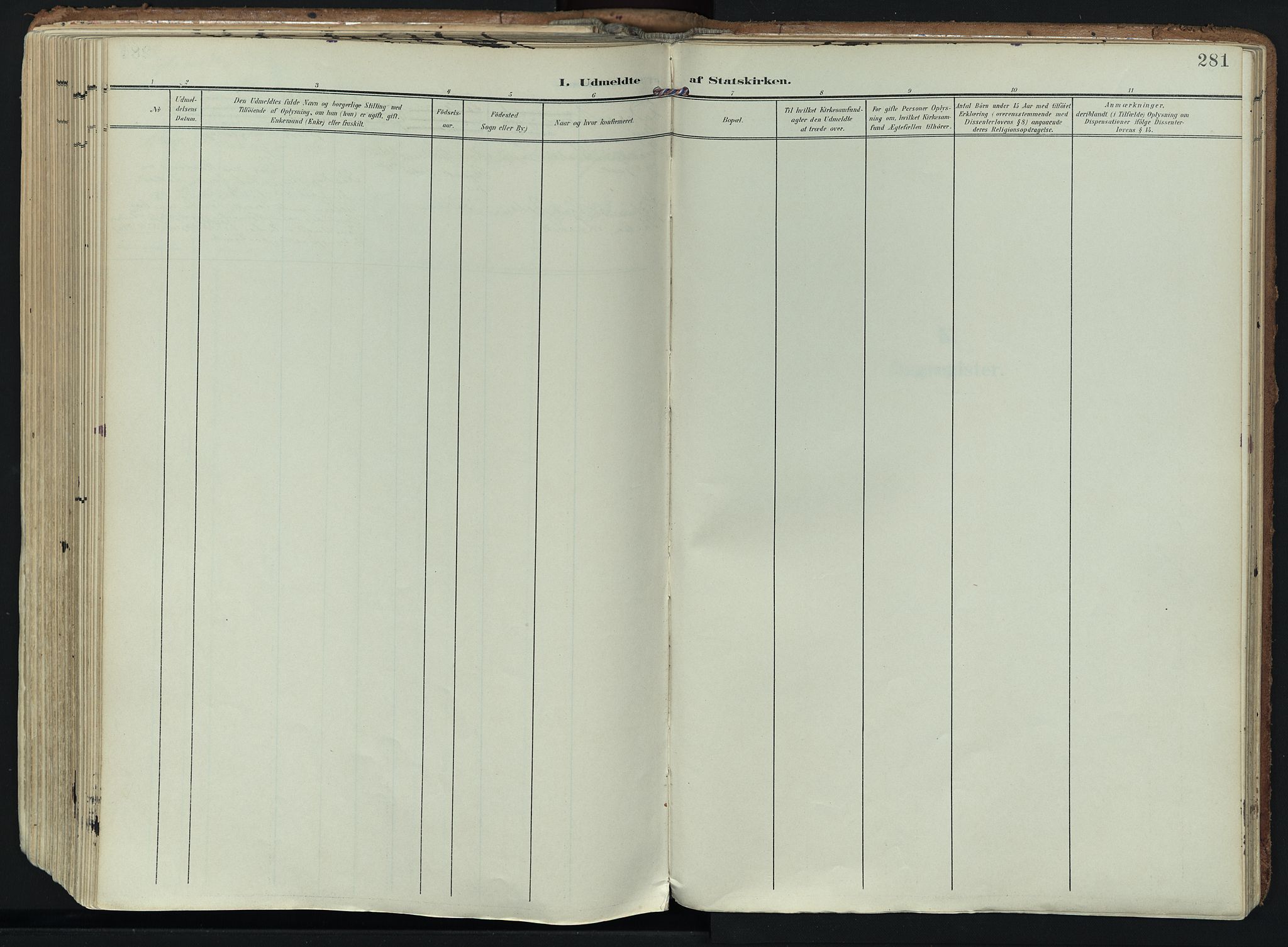 Hedrum kirkebøker, SAKO/A-344/F/Fa/L0010: Parish register (official) no. I 10, 1904-1918, p. 281
