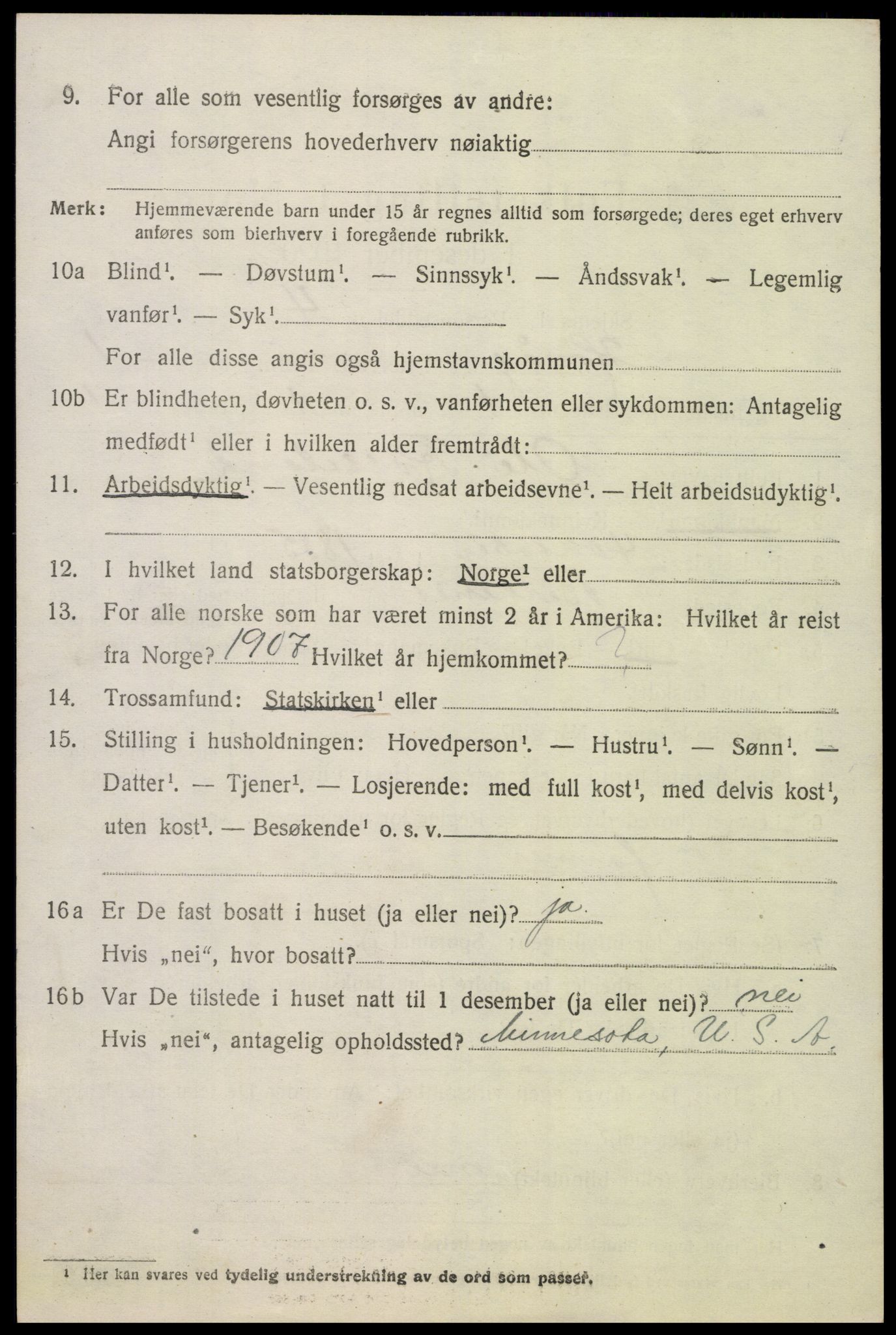 SAK, 1920 census for Høvåg, 1920, p. 887