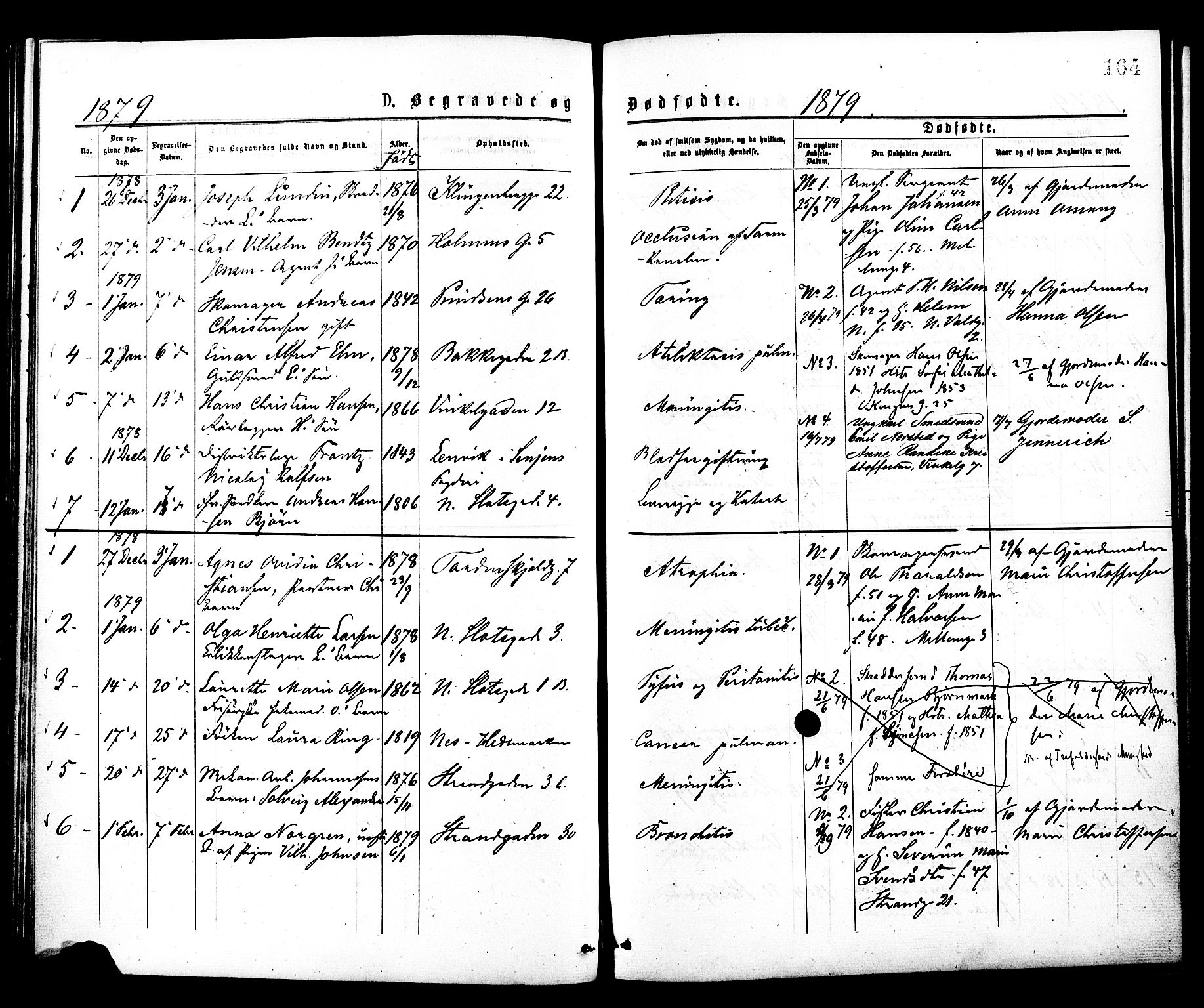 Johannes prestekontor Kirkebøker, SAO/A-10852/F/Fa/L0002: Parish register (official) no. 2, 1875-1882, p. 164