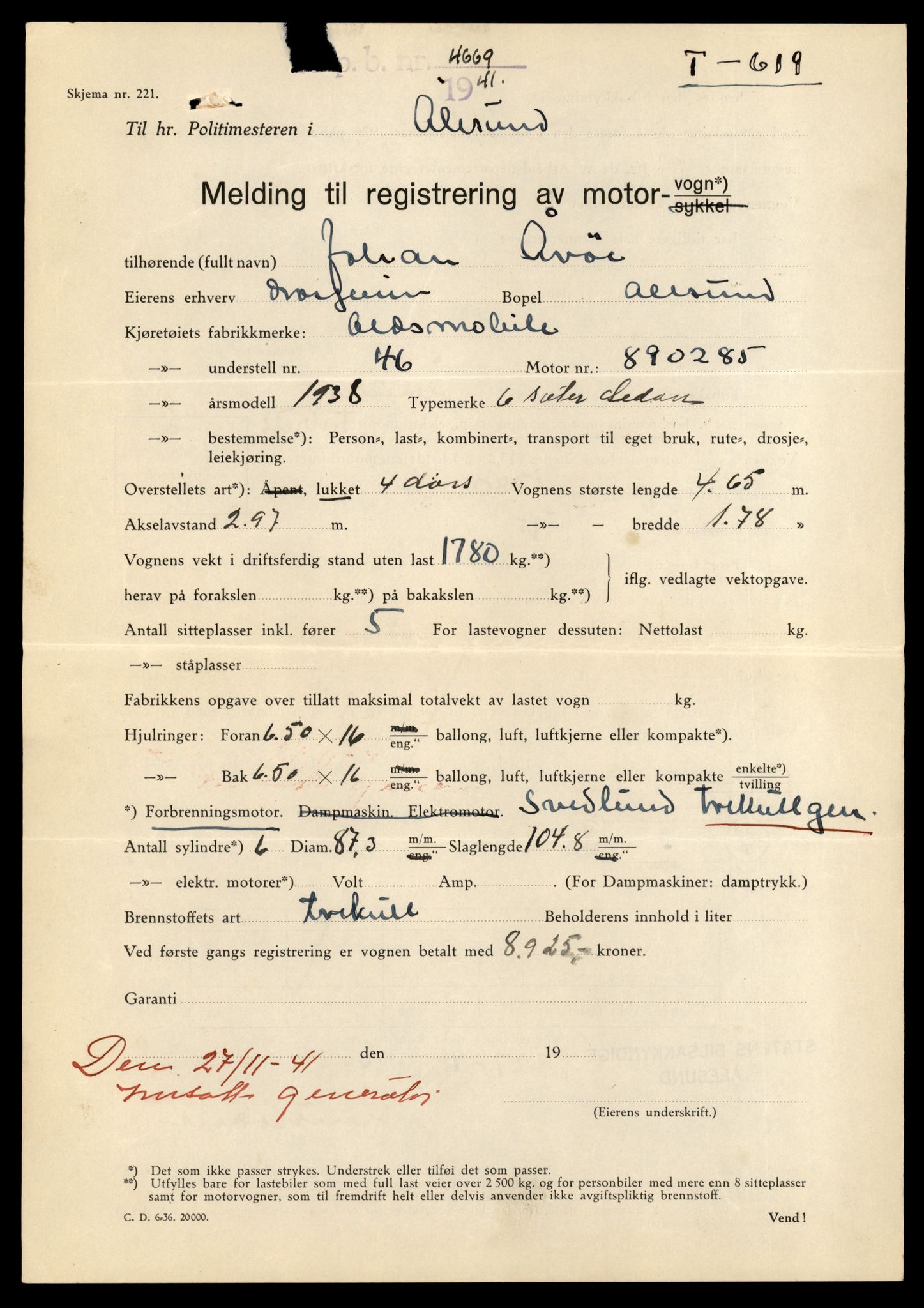 Møre og Romsdal vegkontor - Ålesund trafikkstasjon, AV/SAT-A-4099/F/Fe/L0042: Registreringskort for kjøretøy T 13906 - T 14079, 1927-1998, p. 1807