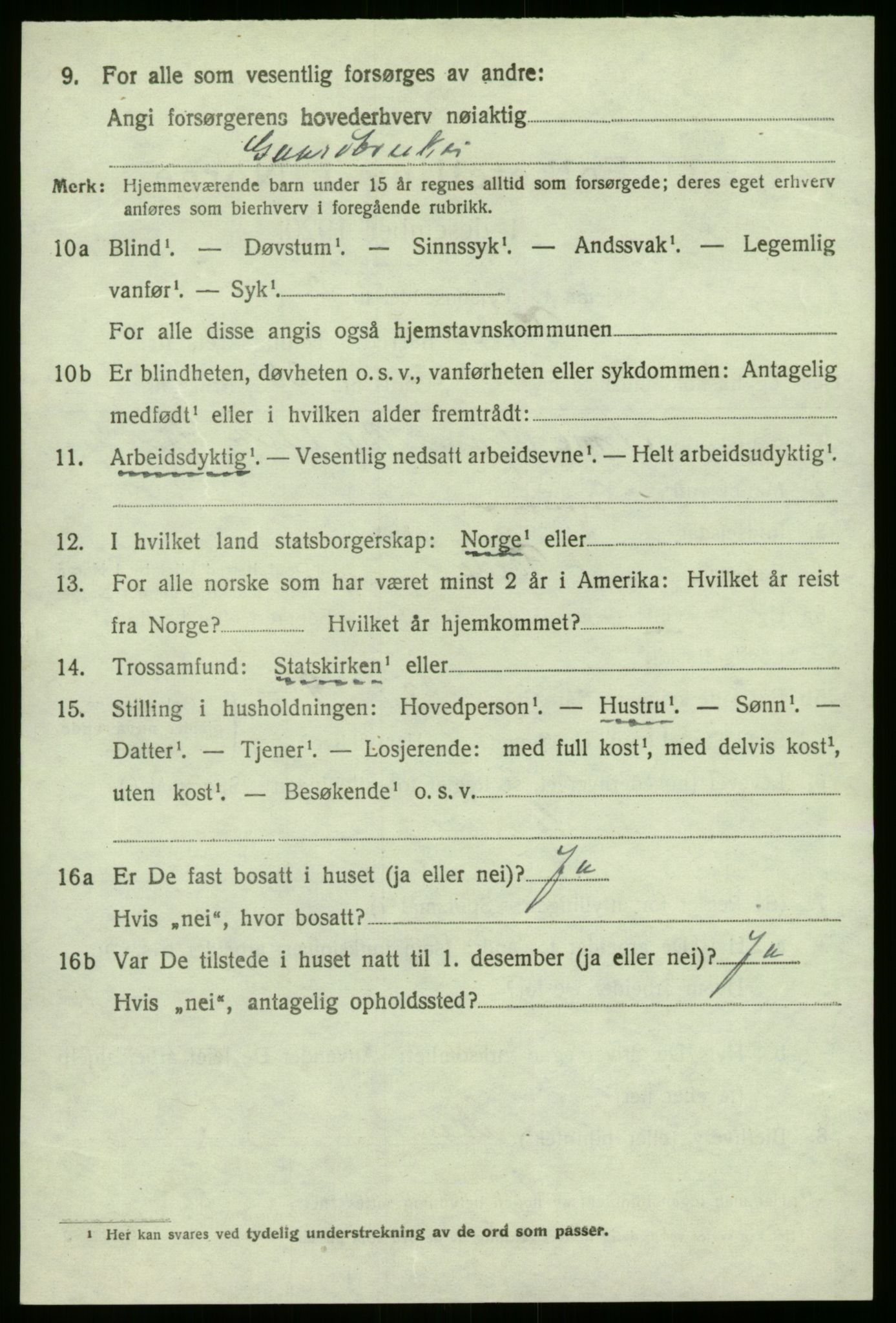 SAB, 1920 census for Førde, 1920, p. 3373