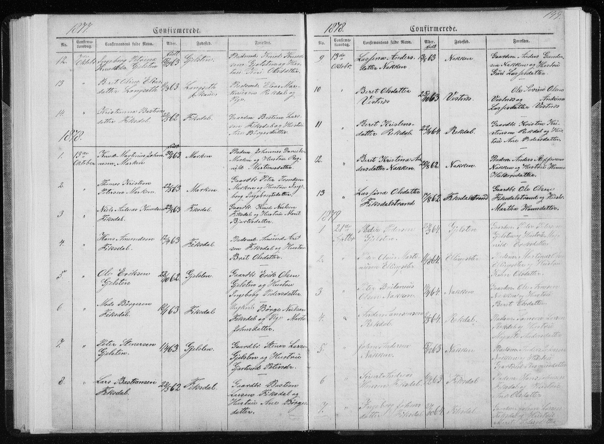 Ministerialprotokoller, klokkerbøker og fødselsregistre - Møre og Romsdal, SAT/A-1454/540/L0541: Parish register (copy) no. 540C01, 1867-1920, p. 149