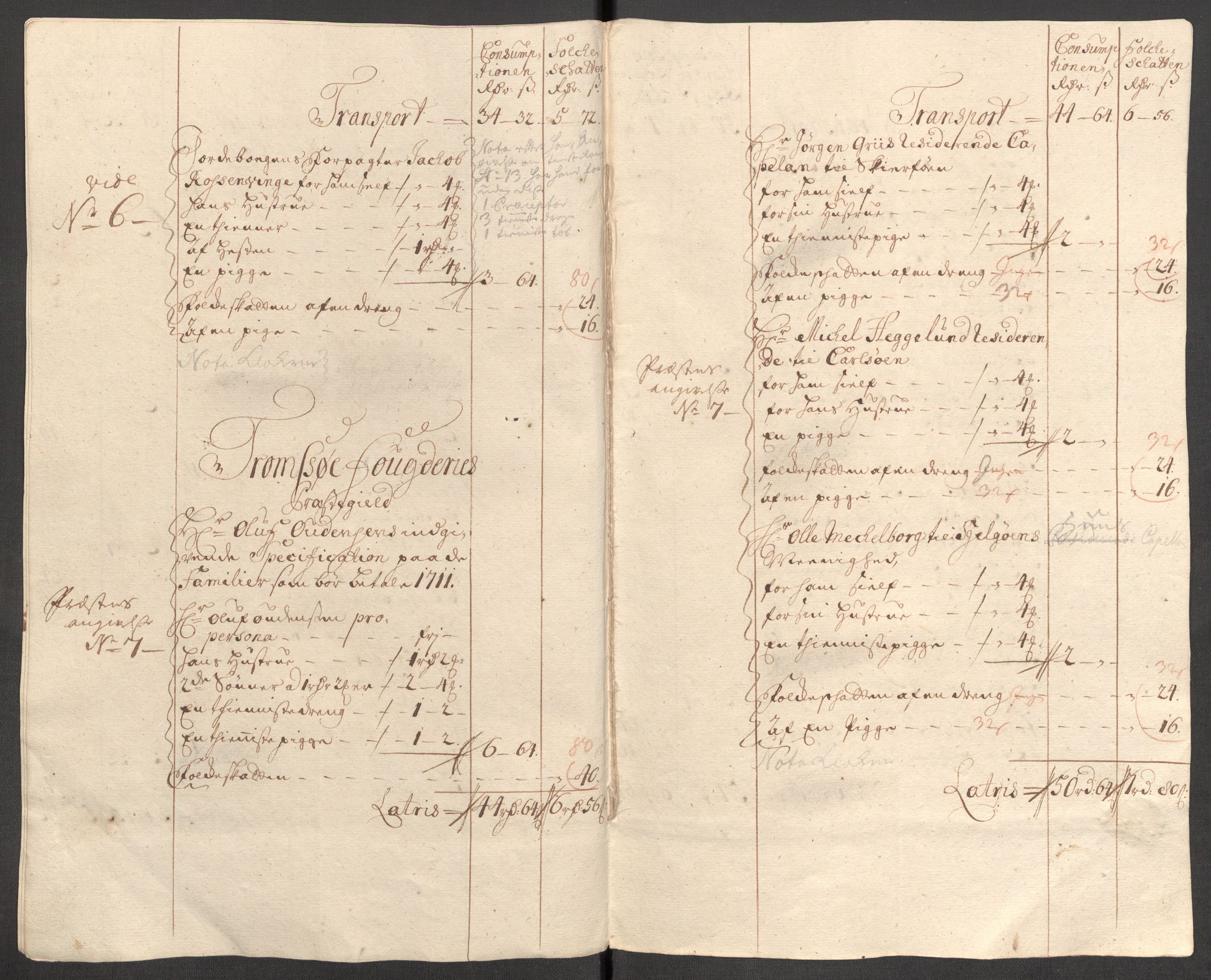 Rentekammeret inntil 1814, Reviderte regnskaper, Fogderegnskap, RA/EA-4092/R68/L4758: Fogderegnskap Senja og Troms, 1711-1712, p. 63