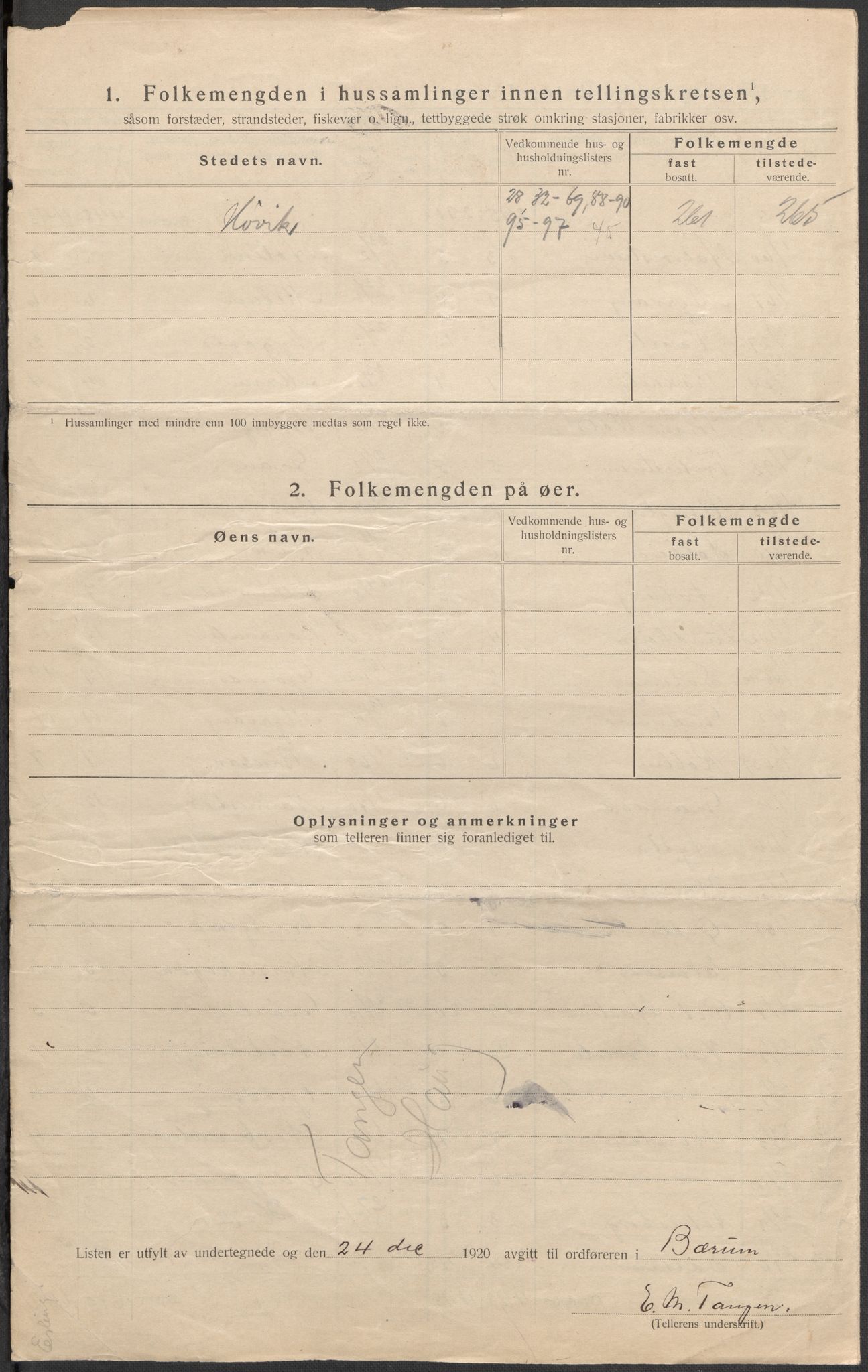 SAO, 1920 census for Bærum, 1920, p. 93