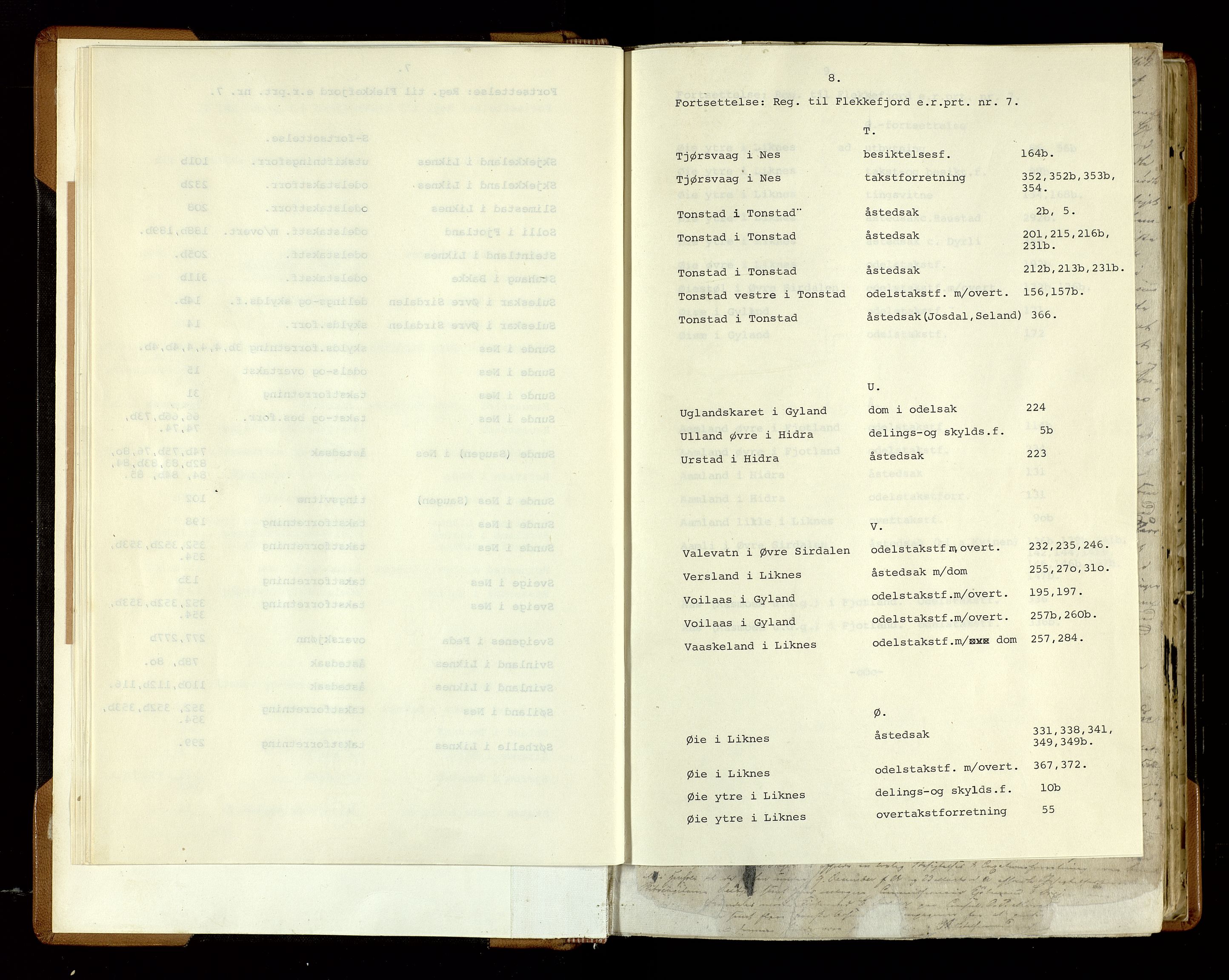 Flekkefjord sorenskriveri, AV/SAK-1221-0001/F/Fb/L0006: Ekstrarettsprotokoll nr. 7, 1844-1867, p. 8