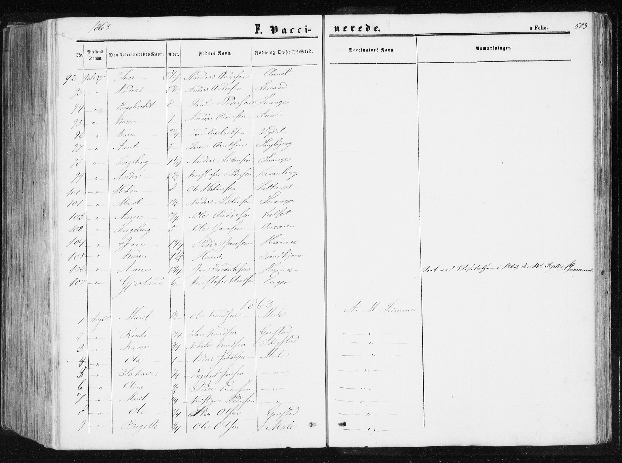 Ministerialprotokoller, klokkerbøker og fødselsregistre - Sør-Trøndelag, SAT/A-1456/612/L0377: Parish register (official) no. 612A09, 1859-1877, p. 503