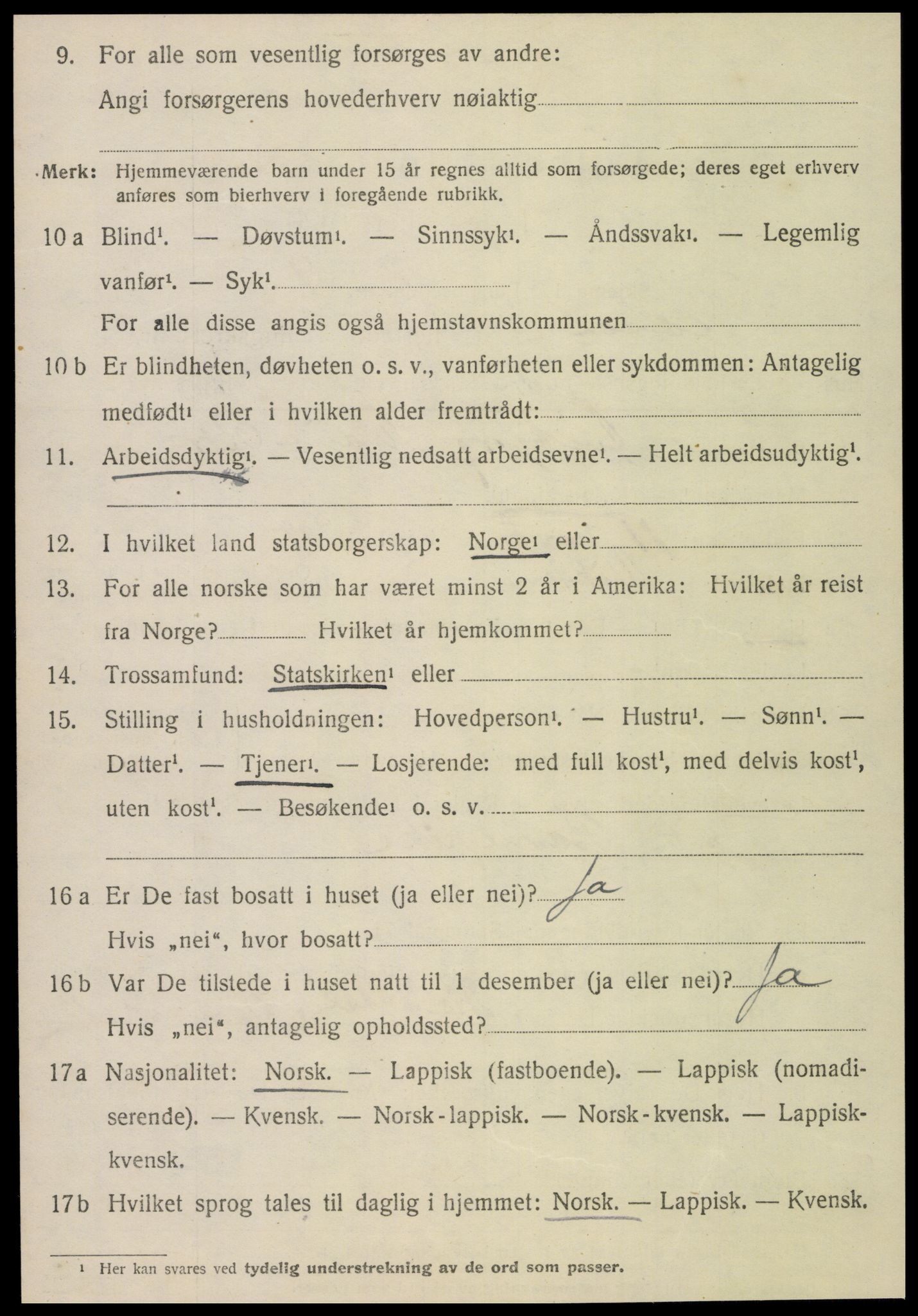 SAT, 1920 census for Åsen, 1920, p. 3127