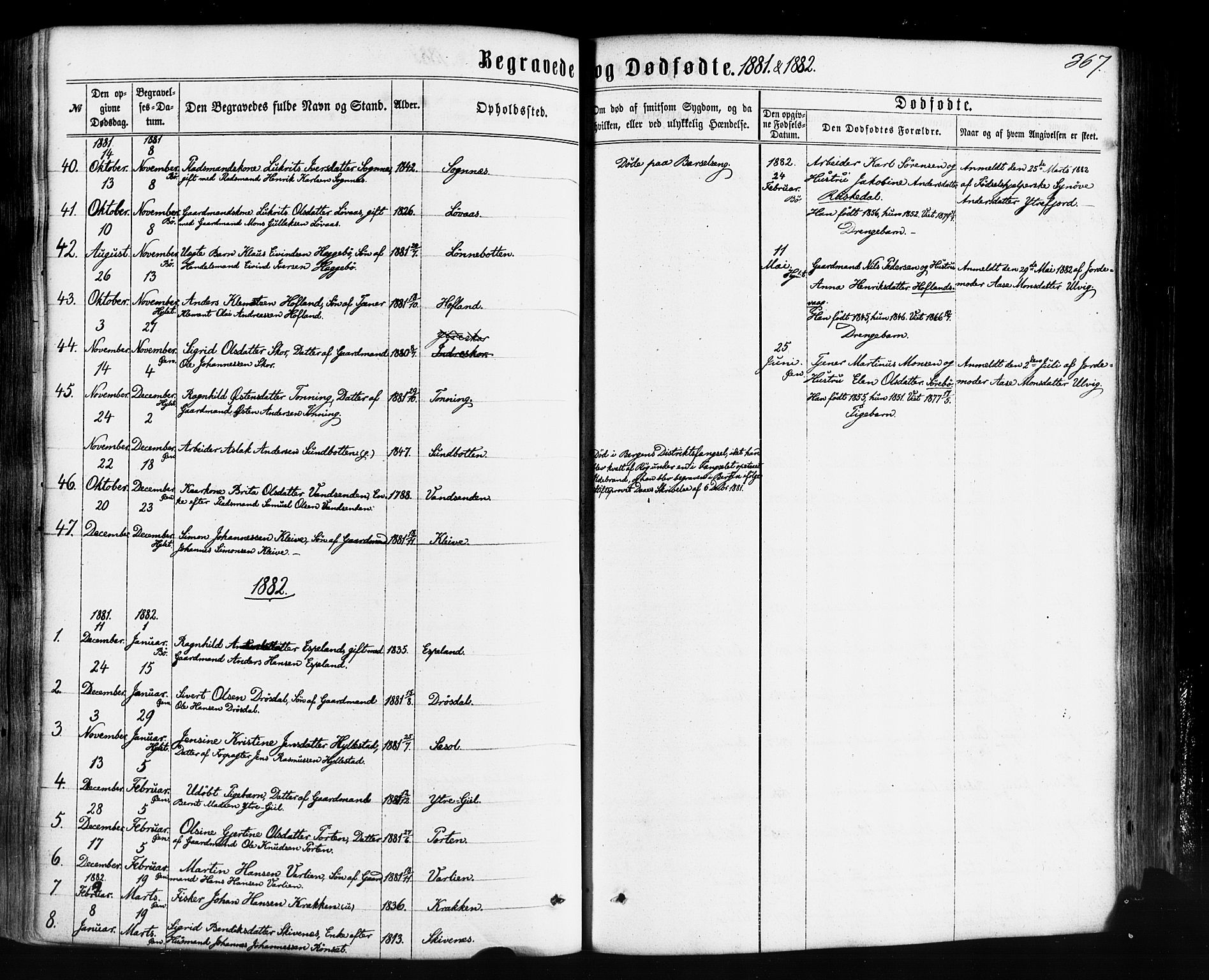 Hyllestad sokneprestembete, SAB/A-80401: Parish register (official) no. A 1, 1861-1886, p. 367