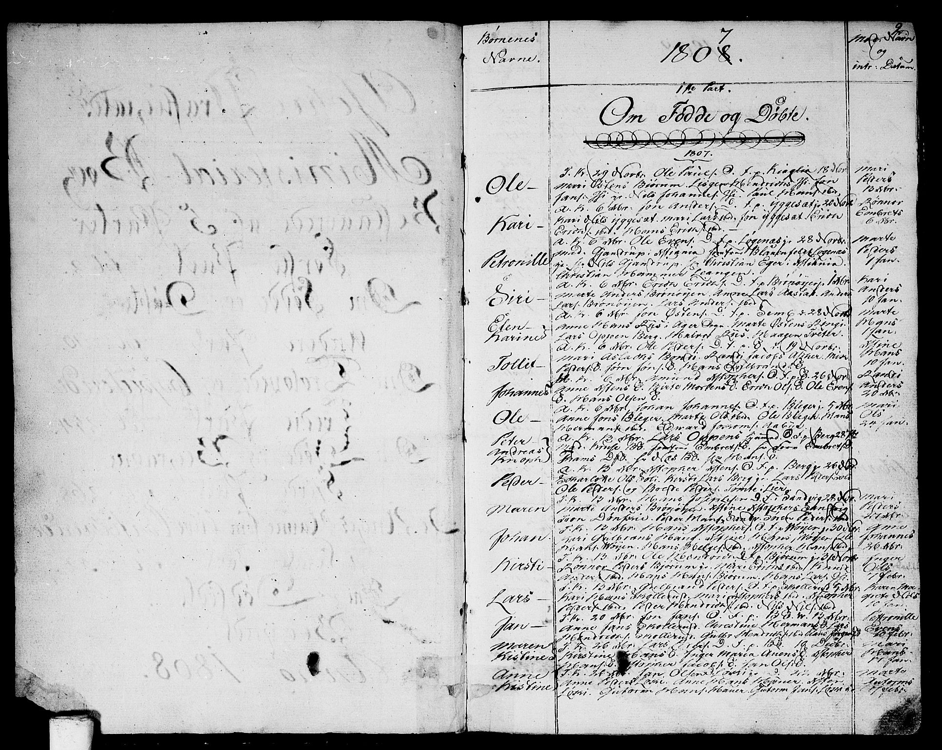 Asker prestekontor Kirkebøker, SAO/A-10256a/F/Fa/L0005: Parish register (official) no. I 5, 1807-1813, p. 2