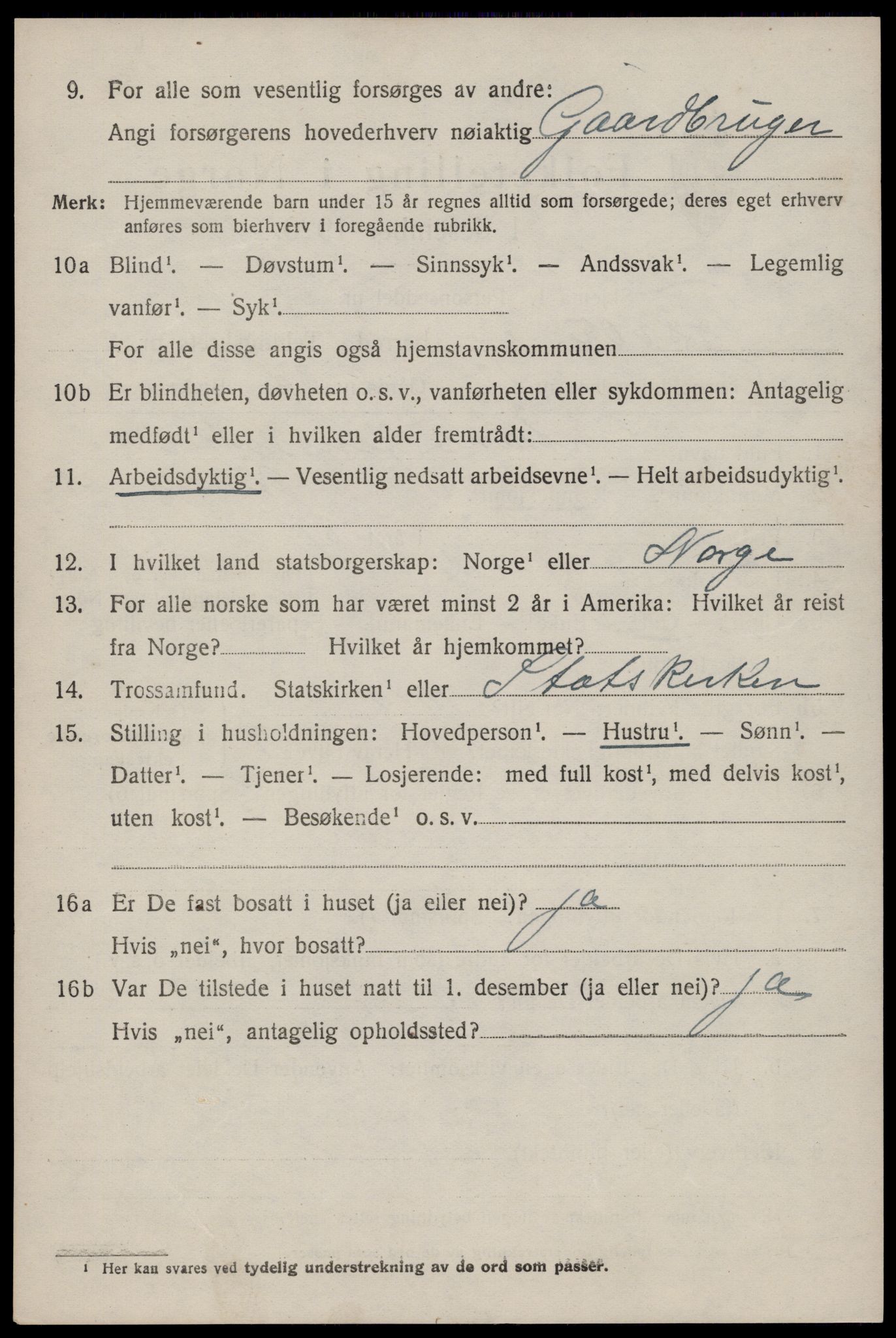 SAST, 1920 census for Tysvær, 1920, p. 2529