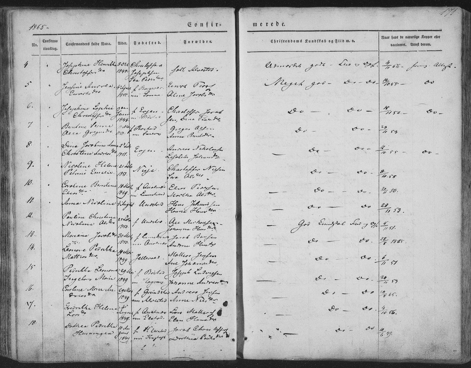 Ministerialprotokoller, klokkerbøker og fødselsregistre - Nordland, AV/SAT-A-1459/880/L1131: Parish register (official) no. 880A05, 1844-1868, p. 171