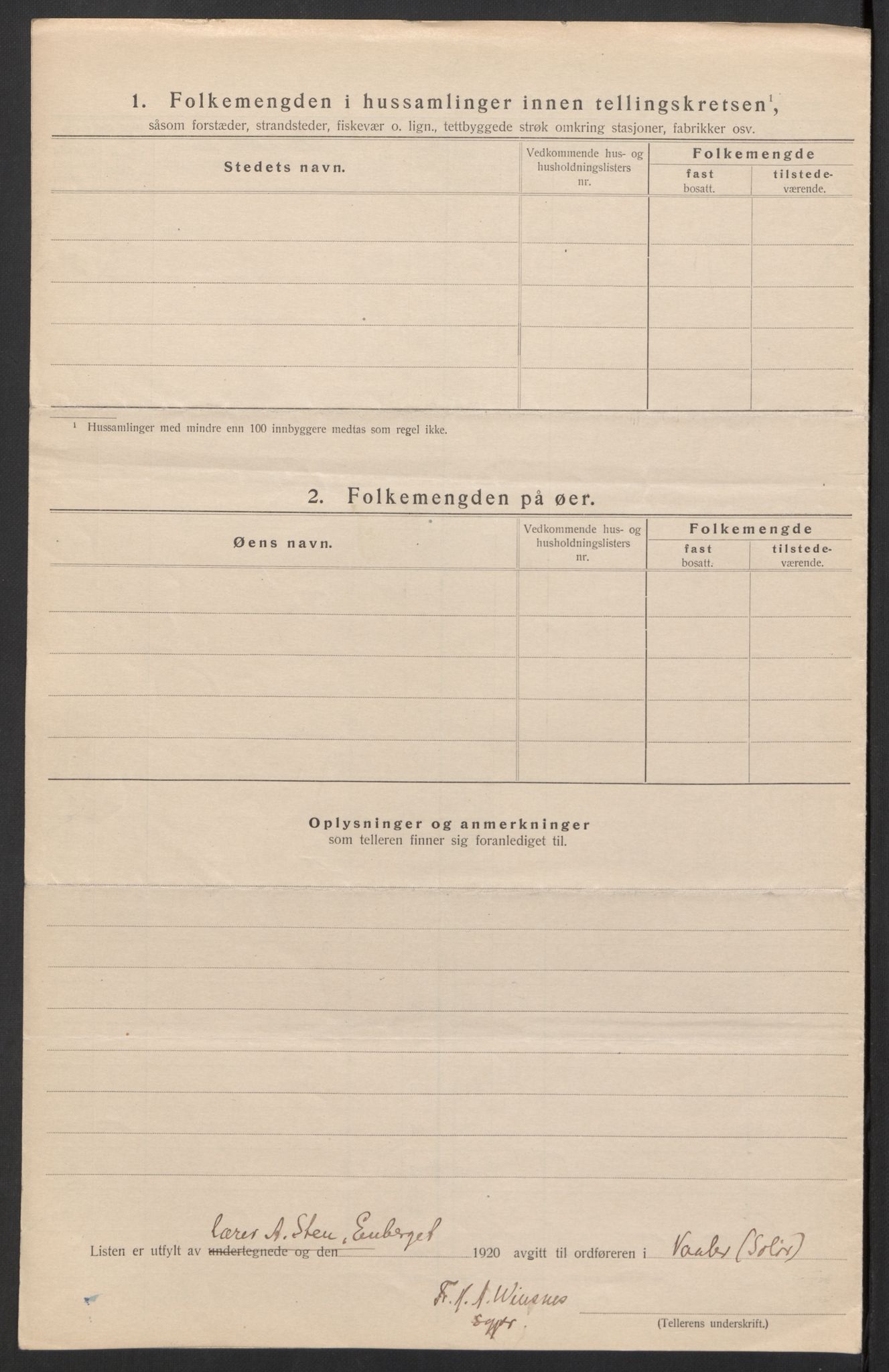 SAH, 1920 census for Våler (Hedmark), 1920, p. 42