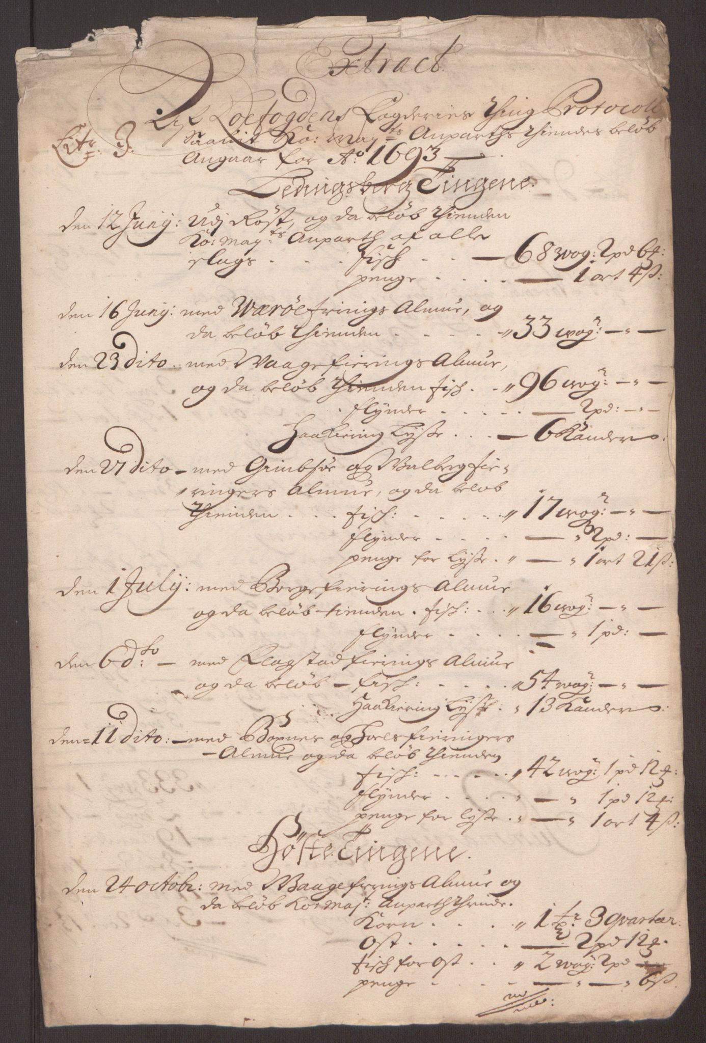 Rentekammeret inntil 1814, Reviderte regnskaper, Fogderegnskap, AV/RA-EA-4092/R67/L4675: Fogderegnskap Vesterålen, Andenes og Lofoten, 1691-1693, p. 284