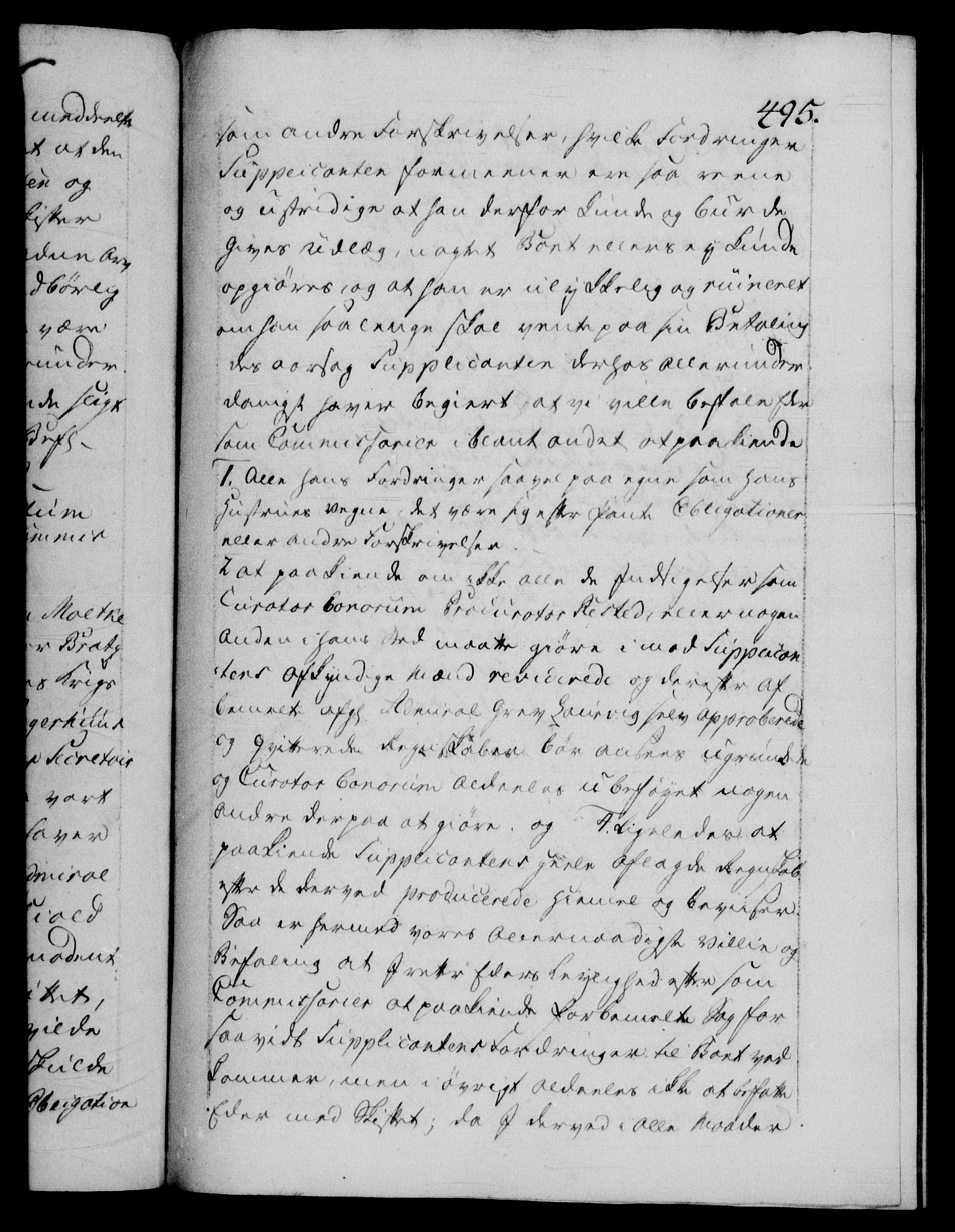 Danske Kanselli 1572-1799, AV/RA-EA-3023/F/Fc/Fca/Fcab/L0043: Norske tegnelser, 1782-1786, p. 495a