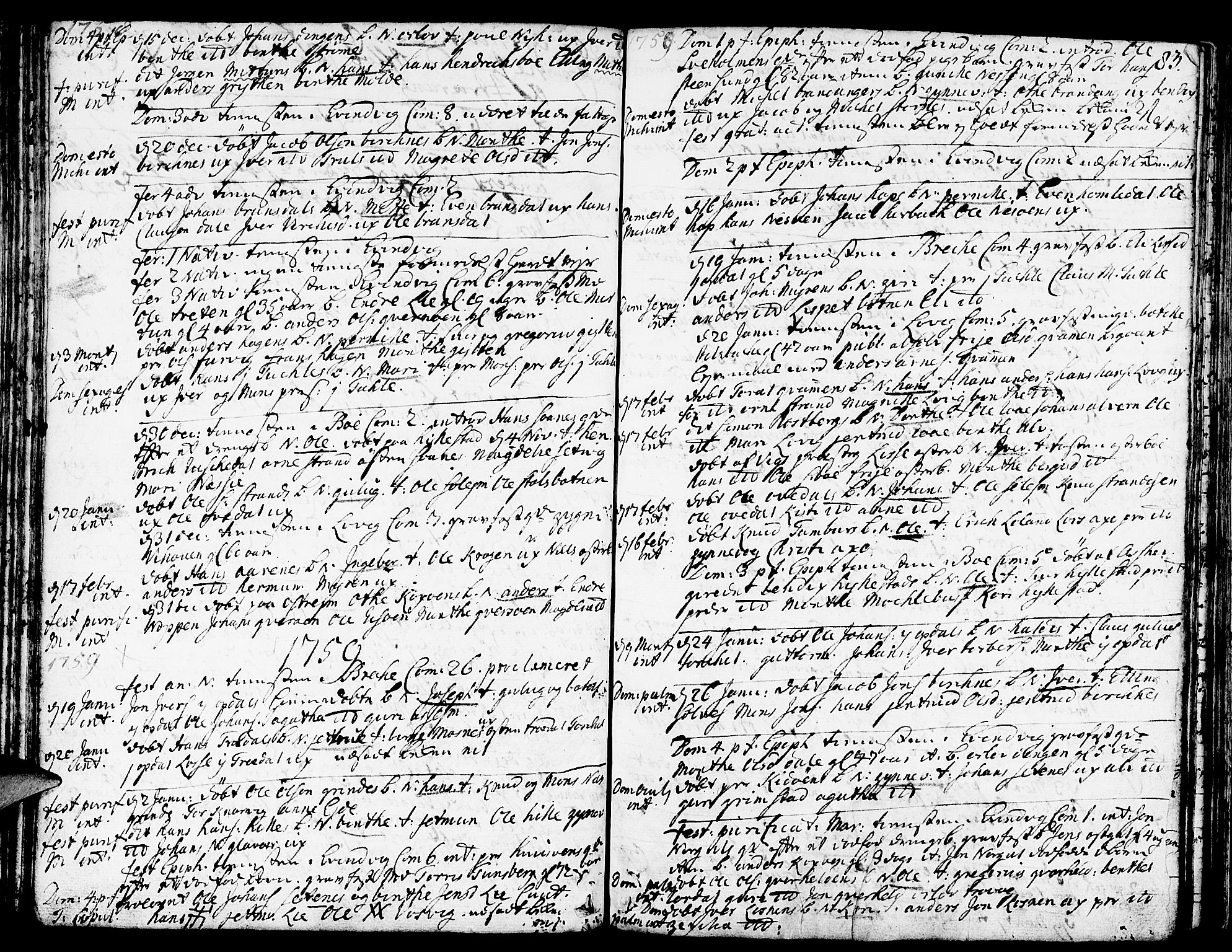 Gulen sokneprestembete, SAB/A-80201/H/Haa/Haaa/L0012: Parish register (official) no. A 12, 1749-1776, p. 83