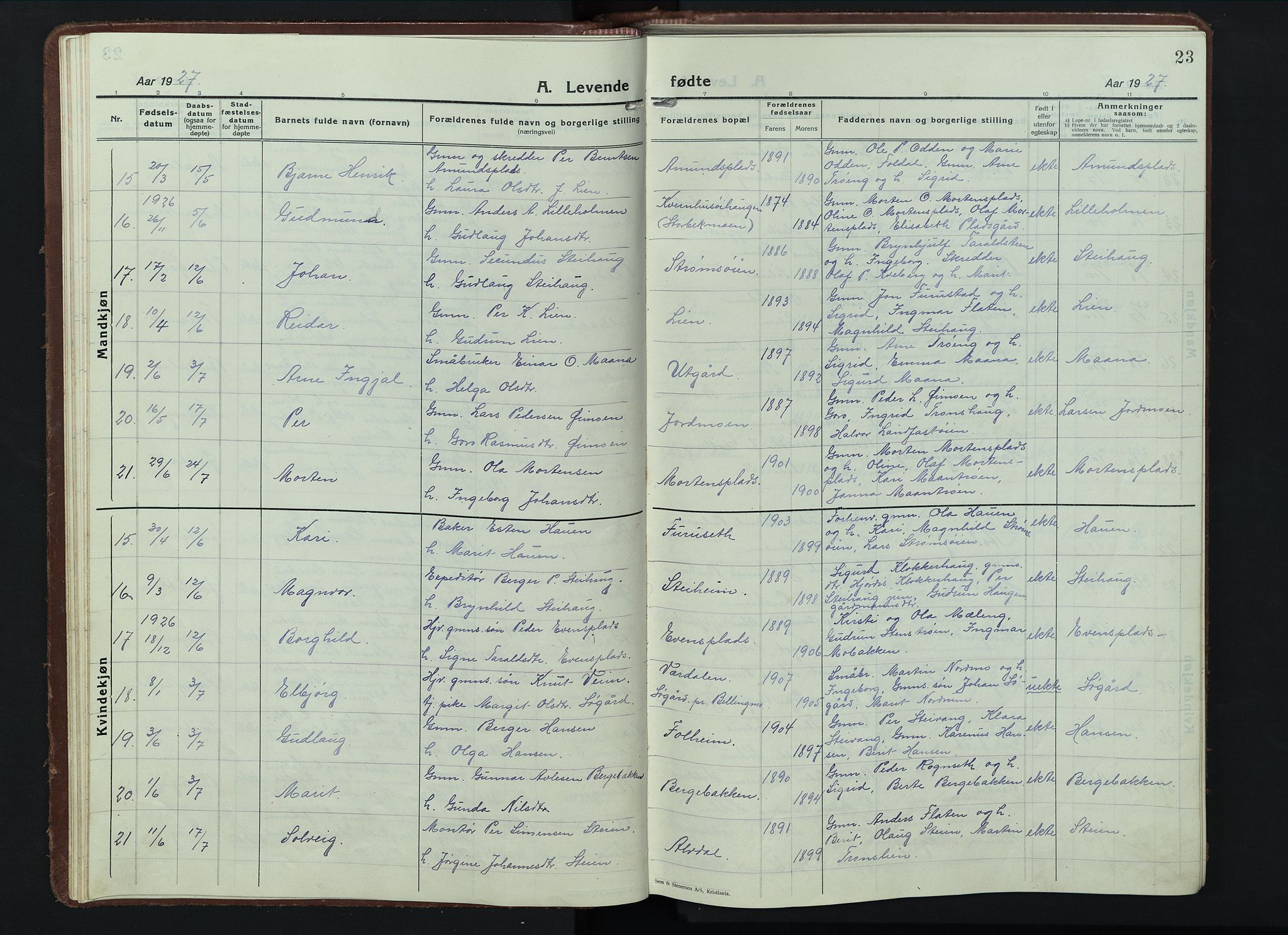 Alvdal prestekontor, SAH/PREST-060/H/Ha/Hab/L0007: Parish register (copy) no. 7, 1924-1945, p. 23