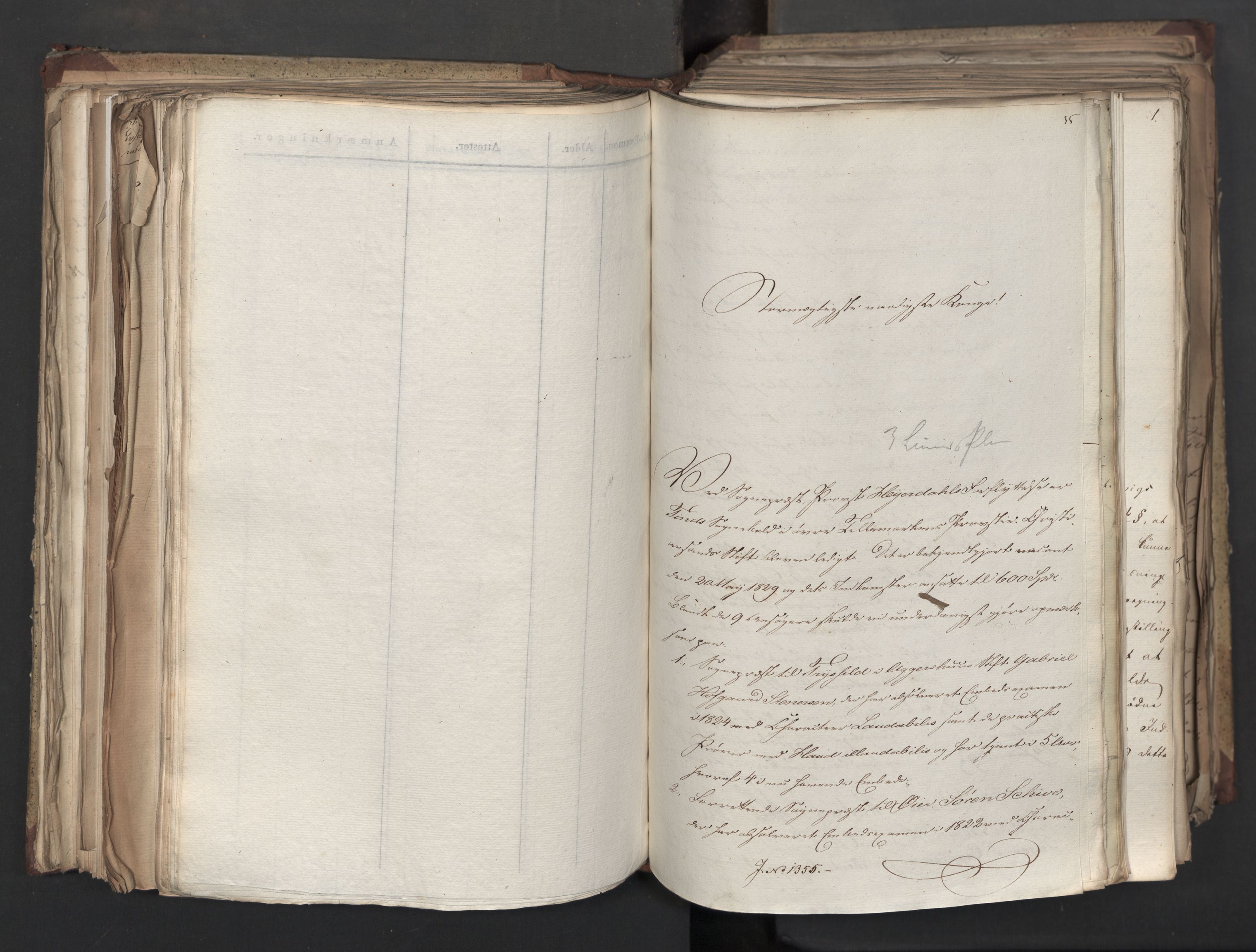 Statsrådsavdelingen i Stockholm, AV/RA-S-1003/D/Da/L0060: Regjeringsinnstillinger nr. 1276-1500, 1829, p. 302