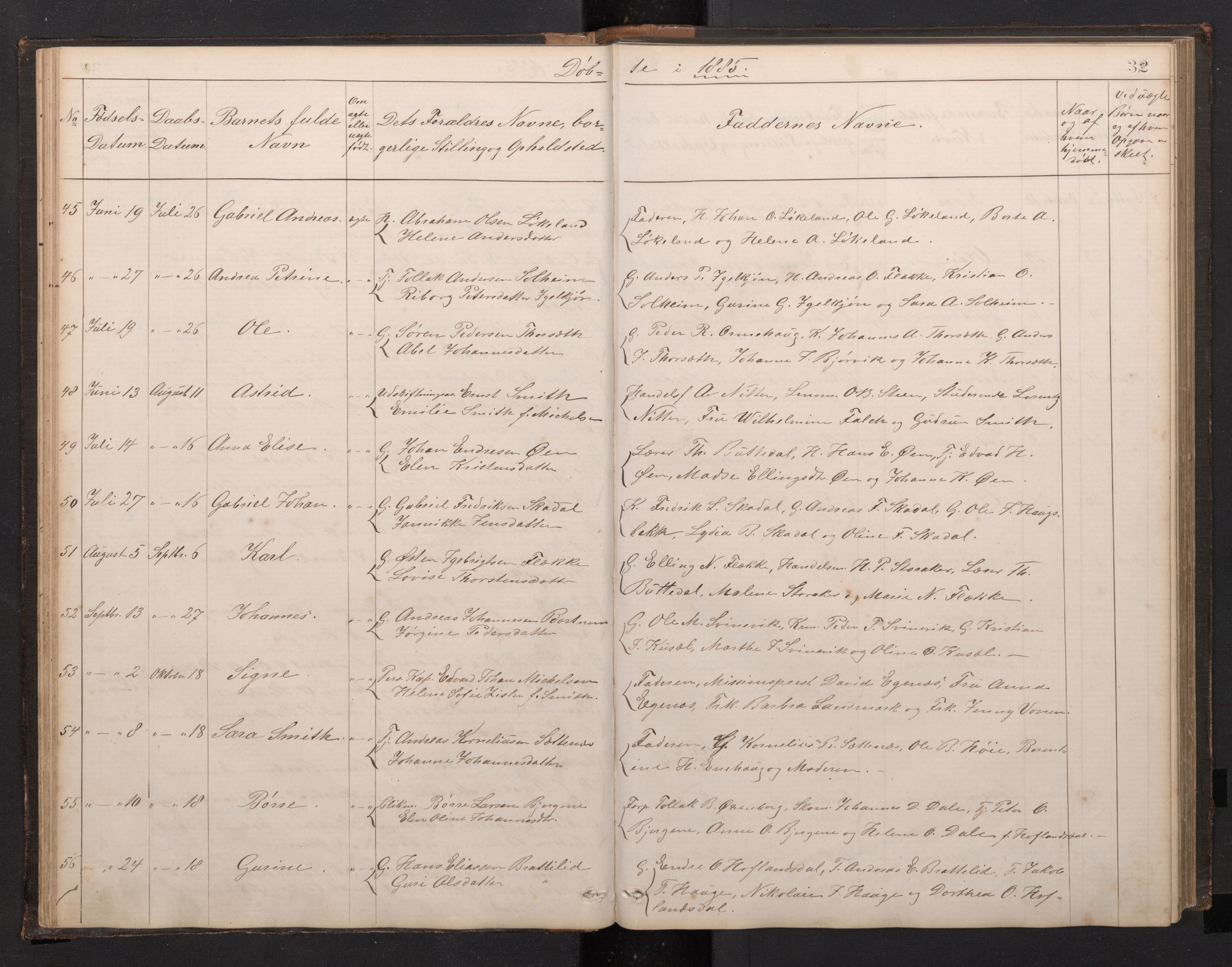 Fjaler sokneprestembete, SAB/A-79801/H/Hab/Habc/L0002: Parish register (copy) no. C 2, 1879-1893, p. 31b-32a