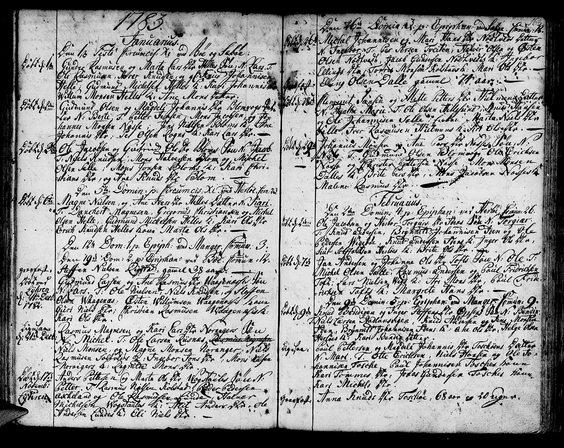 Manger sokneprestembete, SAB/A-76801/H/Haa: Parish register (official) no. A 1, 1759-1791, p. 163